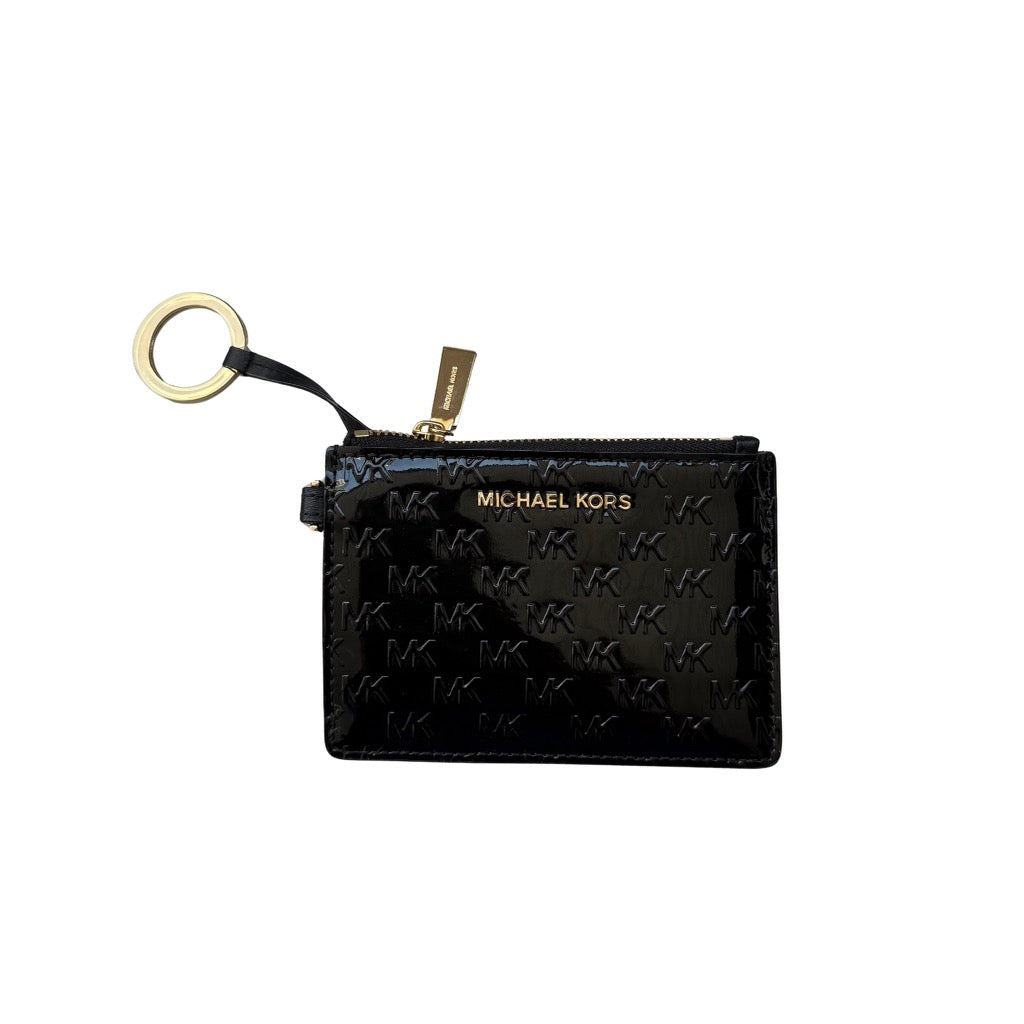 Michael Kors Monogram Key Cardholder Black