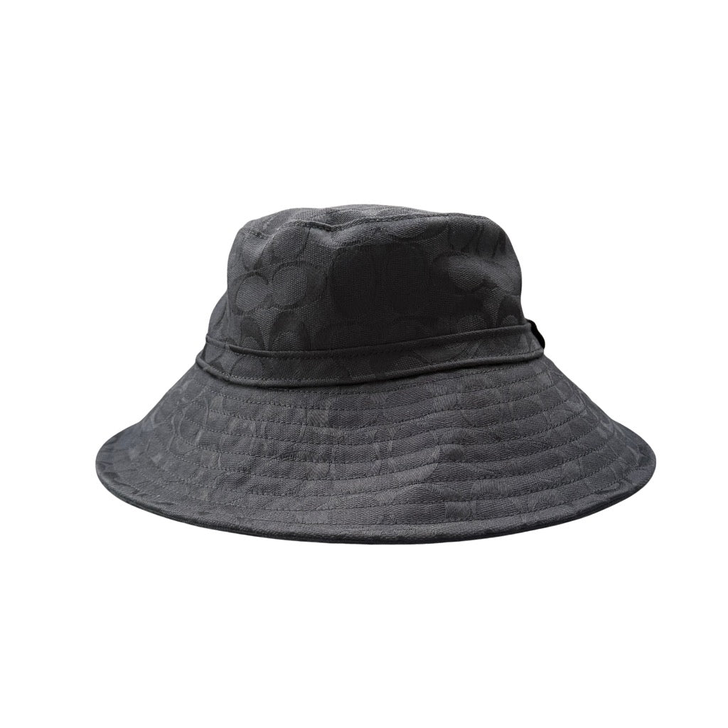 Coach Signature Canvas Denim Bucket Hat Black