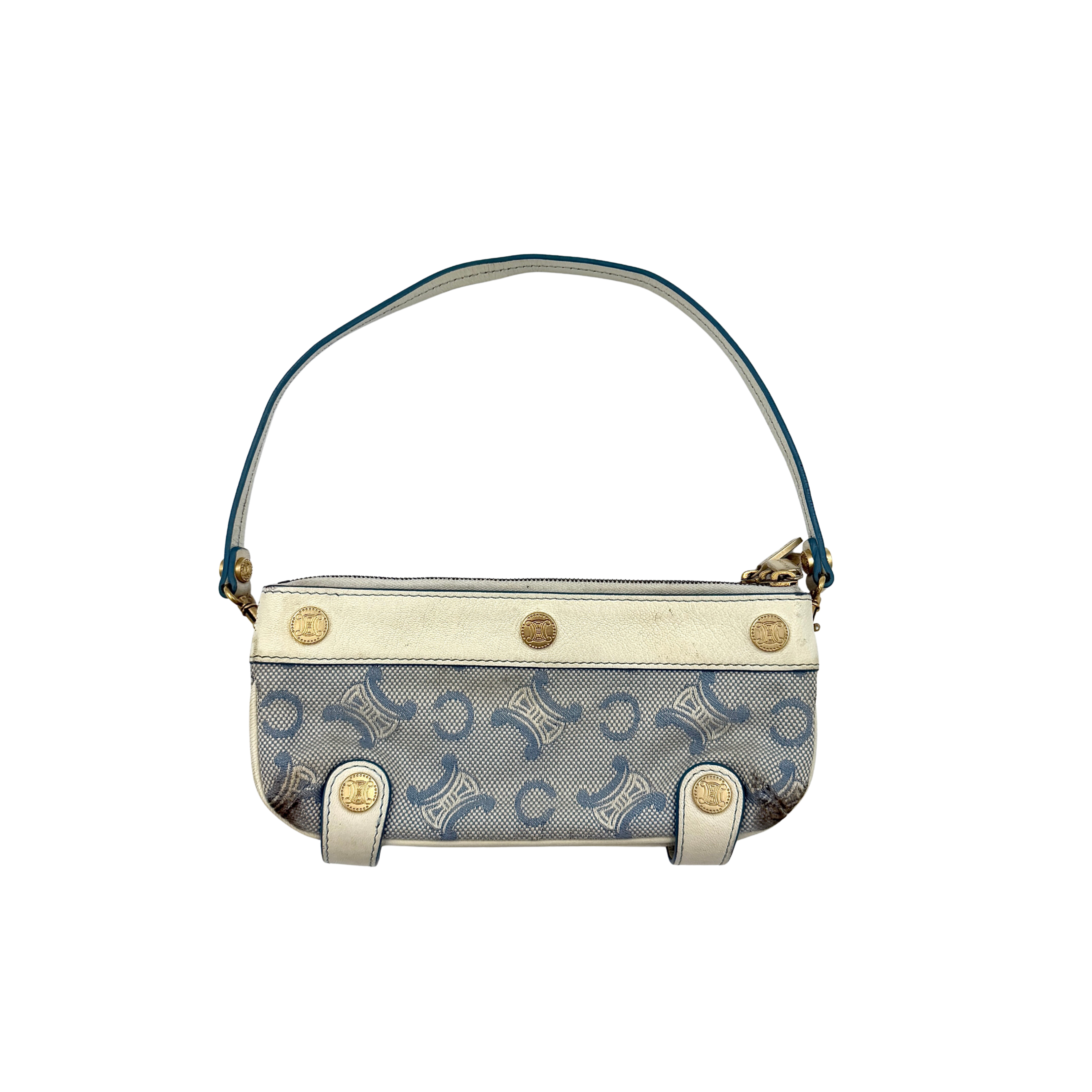 Celine Macadam Boat Shoulder Bag Blue