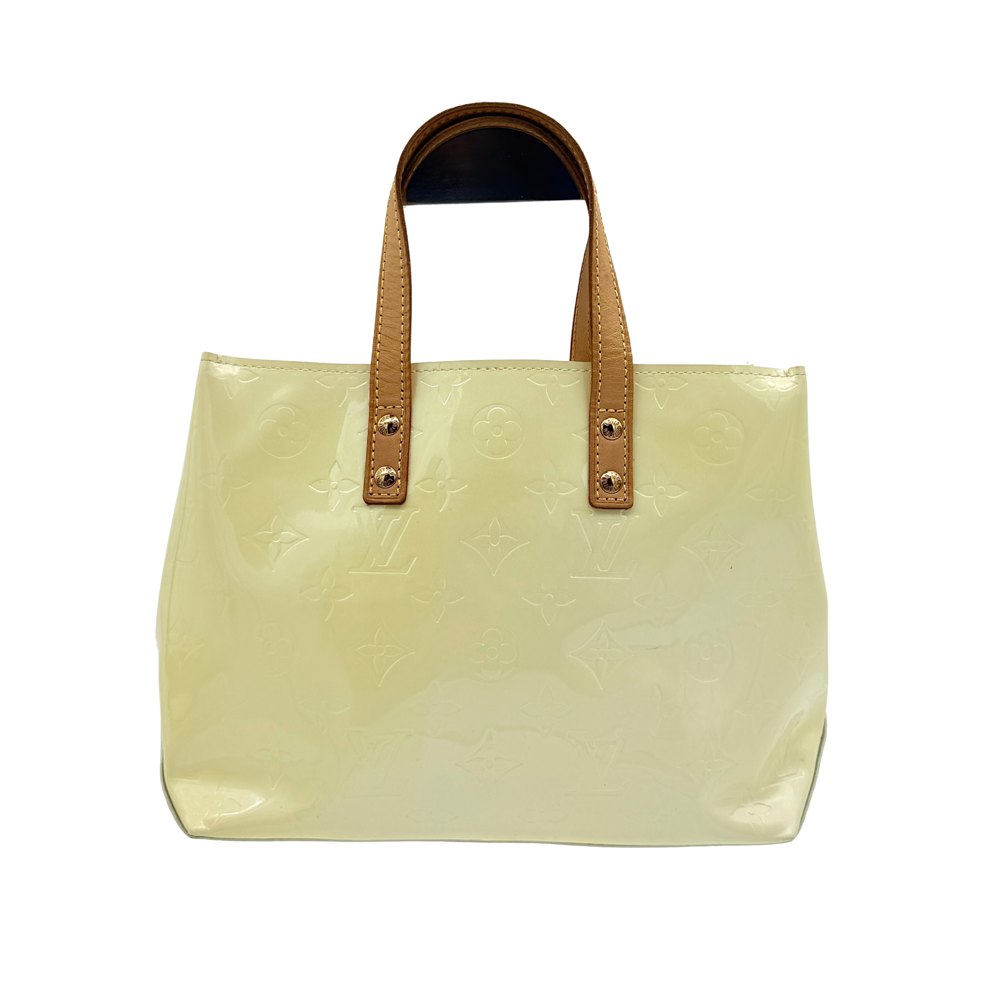 Louis Vuitton Monogram Vernis Reade PM Handbag Perle
