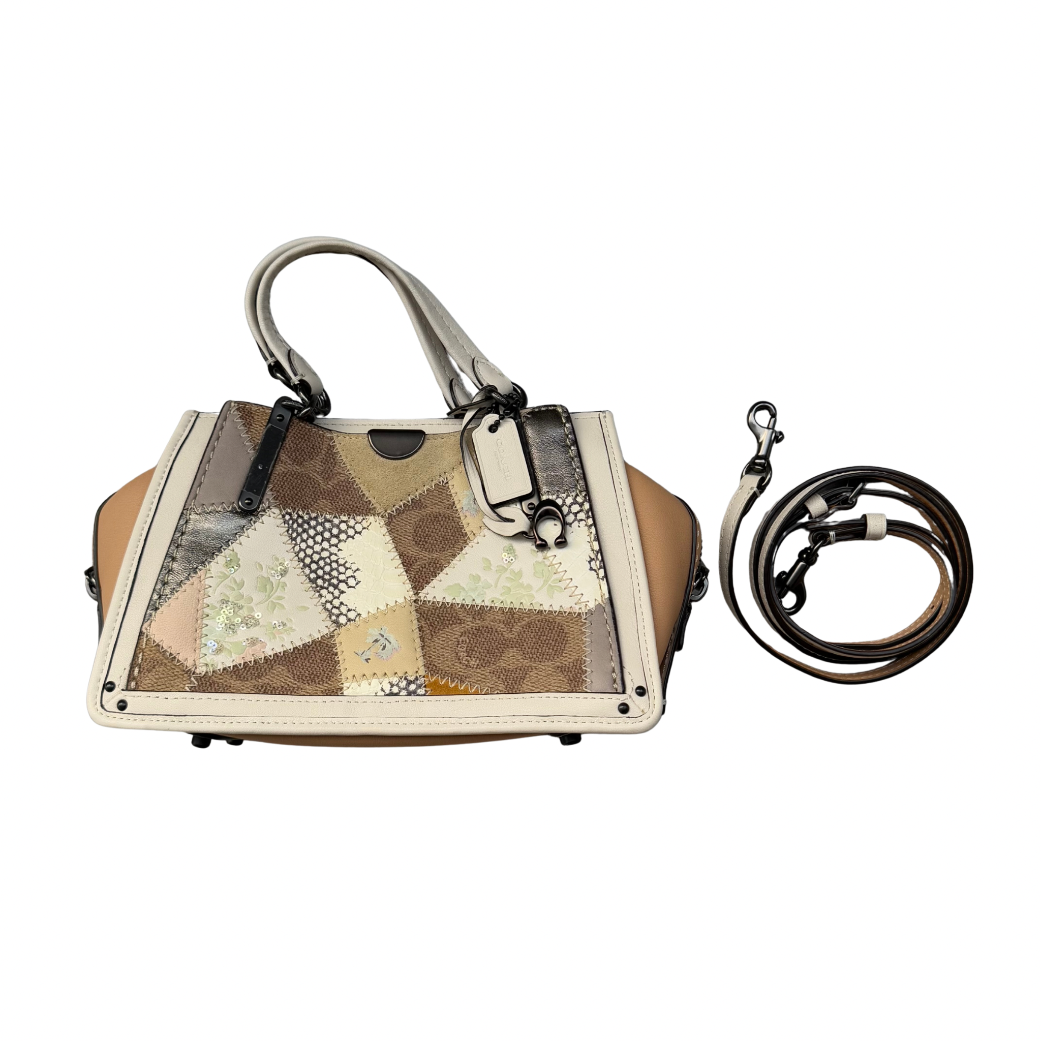 Coach Signature Dreamer 21 Patchwork Beechwood Handbag Multicolor