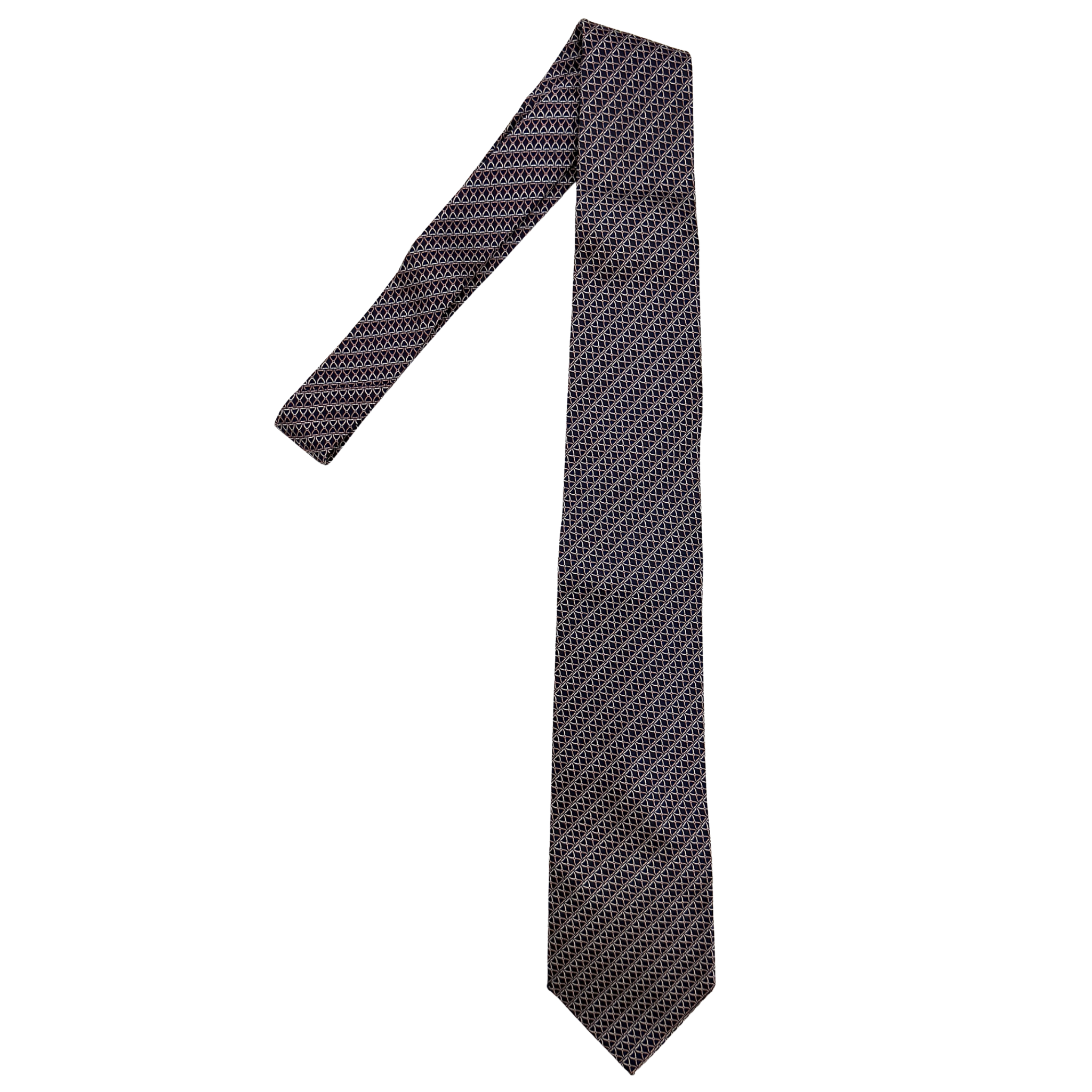 Gucci Chain Link Silk Tie Black