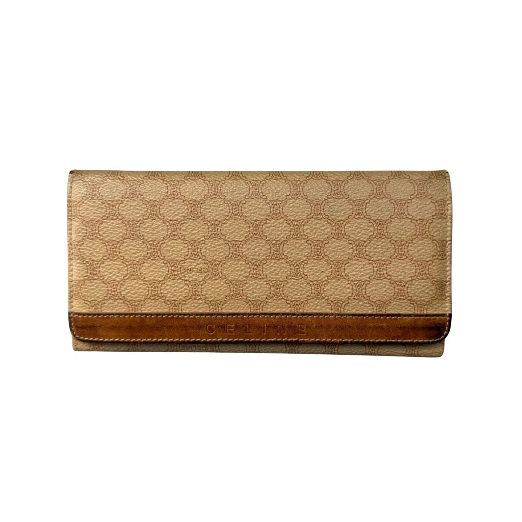 Celine Macadam Long Wallet Beige