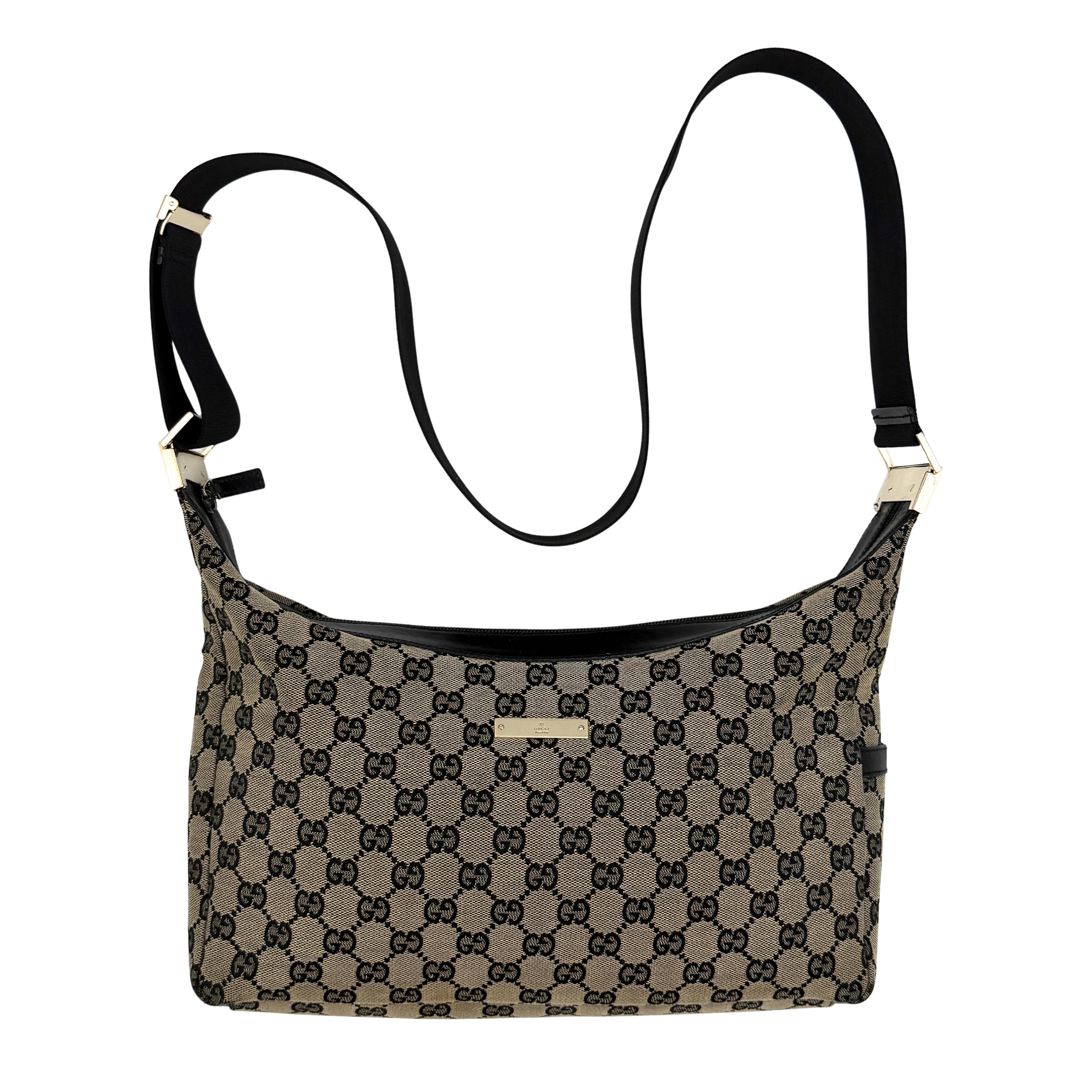 Gucci GG Monogram Crossbody Bag Grey/Black