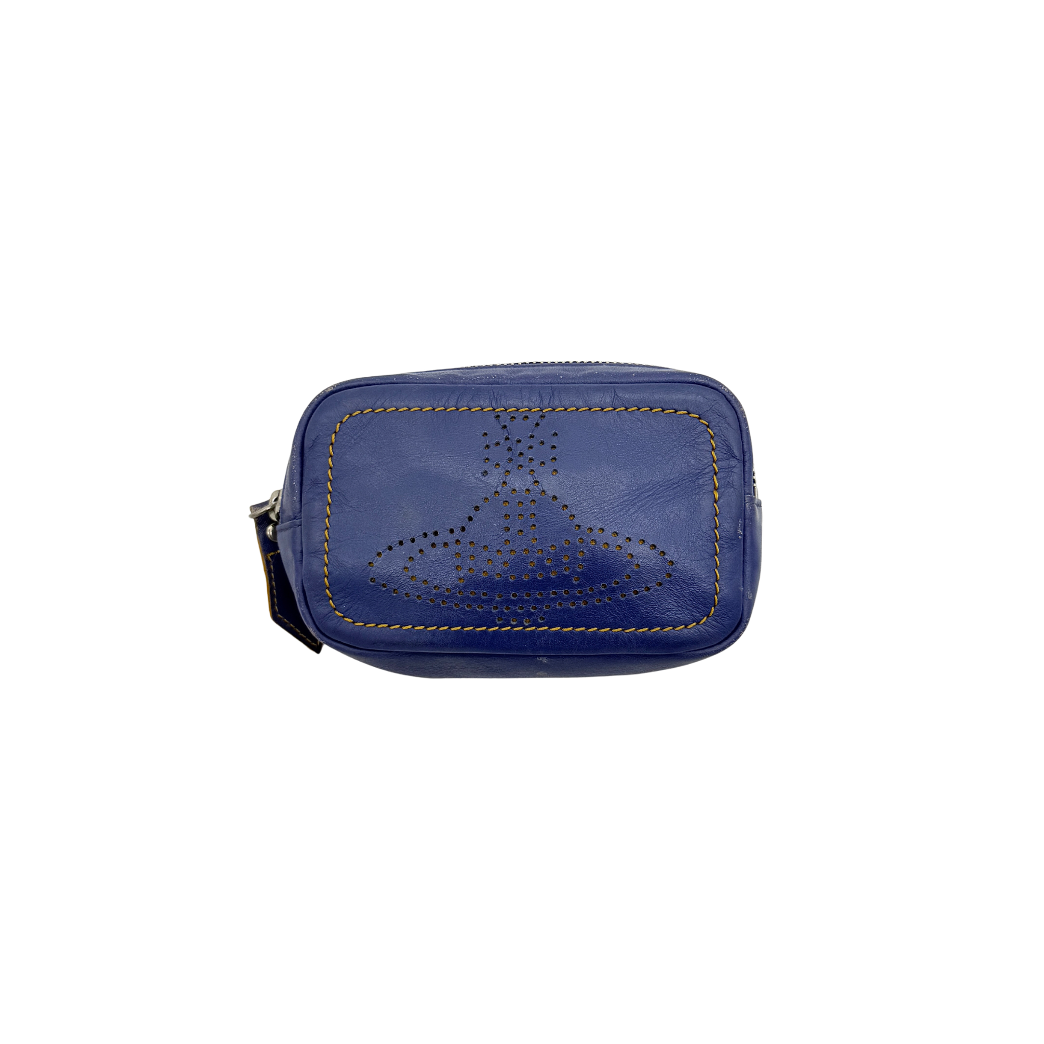 Vivienne Westwood Perforated Orb Pouch Blue