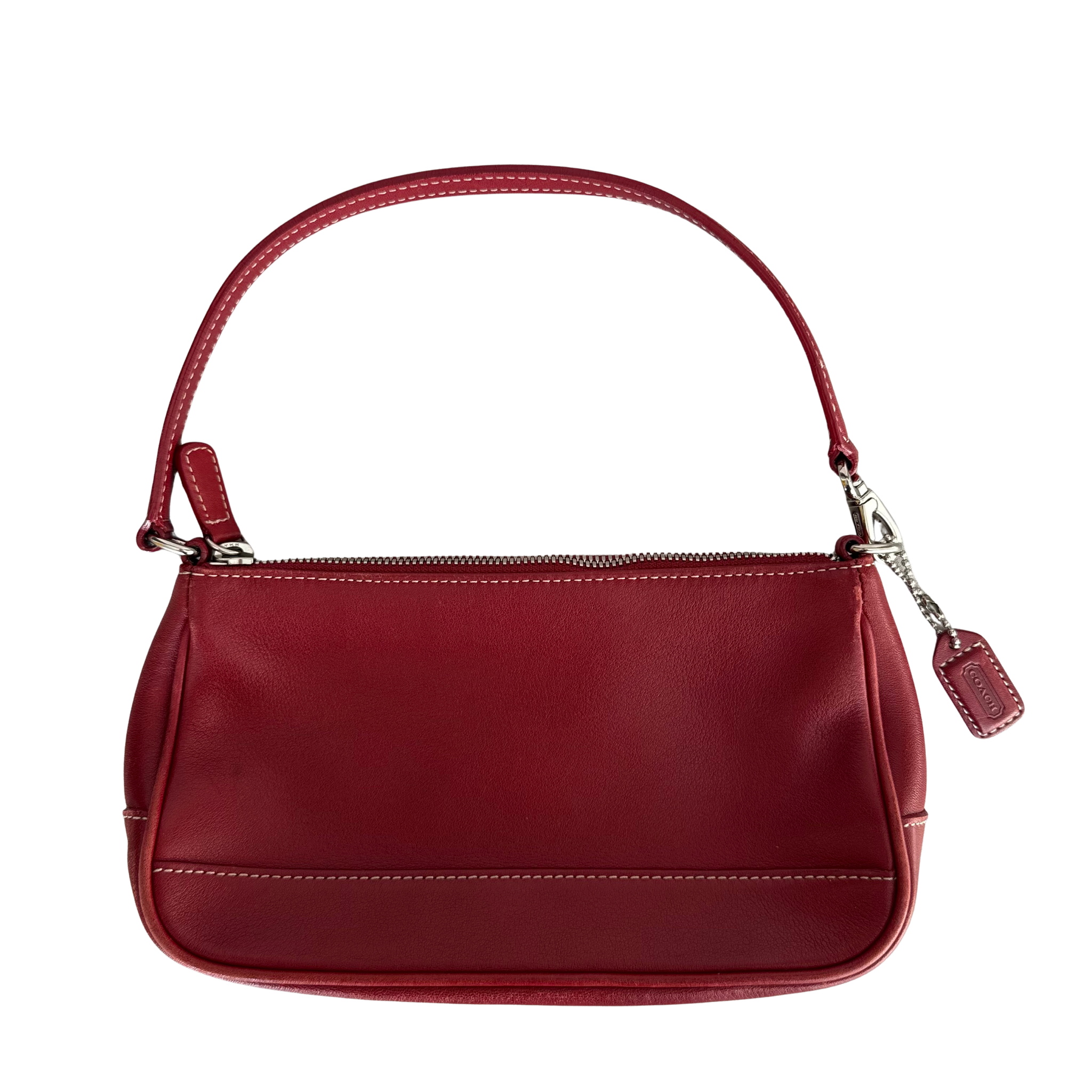 Coach Y2K Demi Leather Shoulder Bag Red