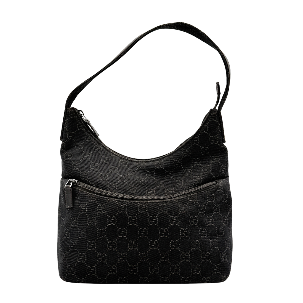 Gucci GG Monogram Hobo Shoulder Bag Brown