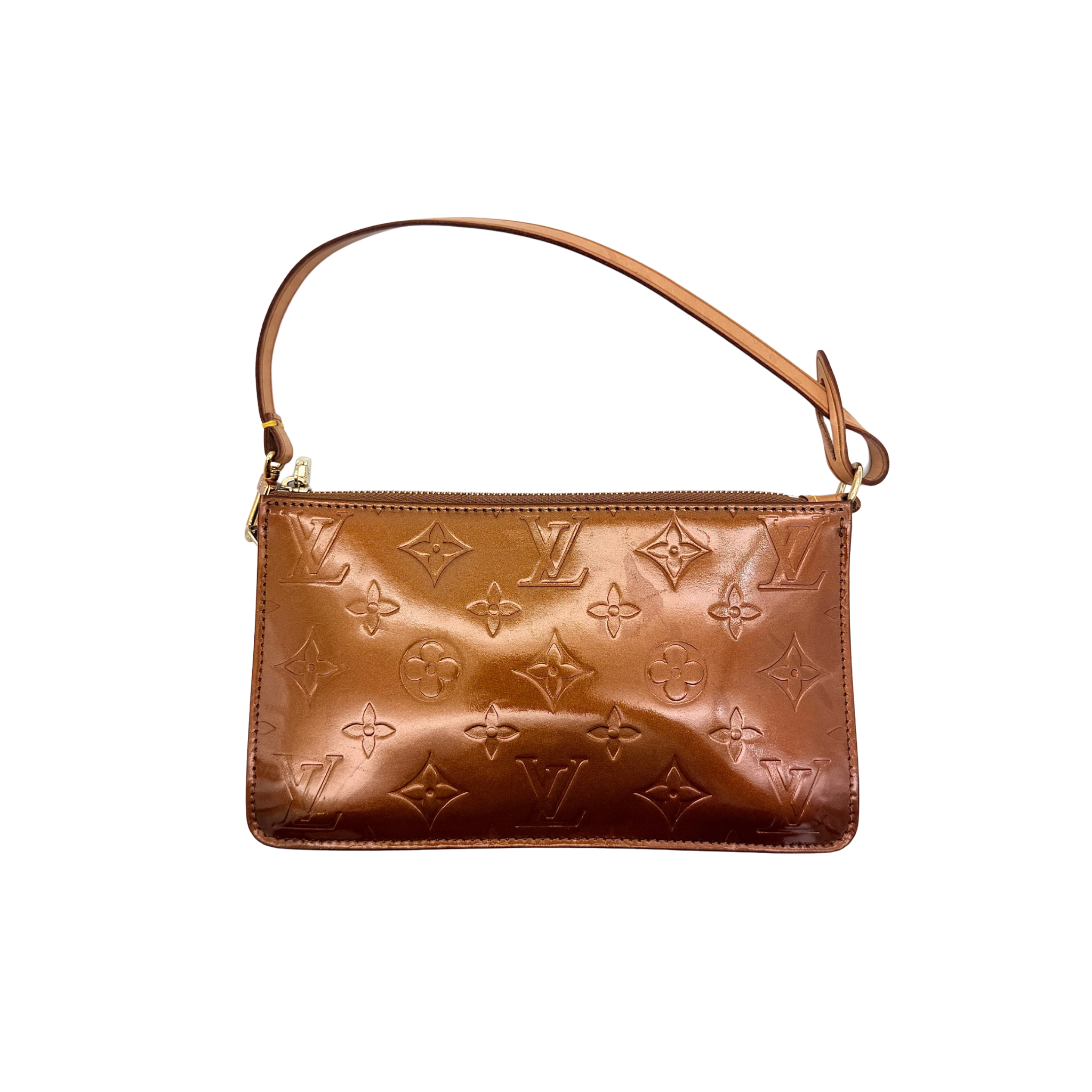 Louis Vuitton Monogram Lexington Vernis Pochette Bag Bronze