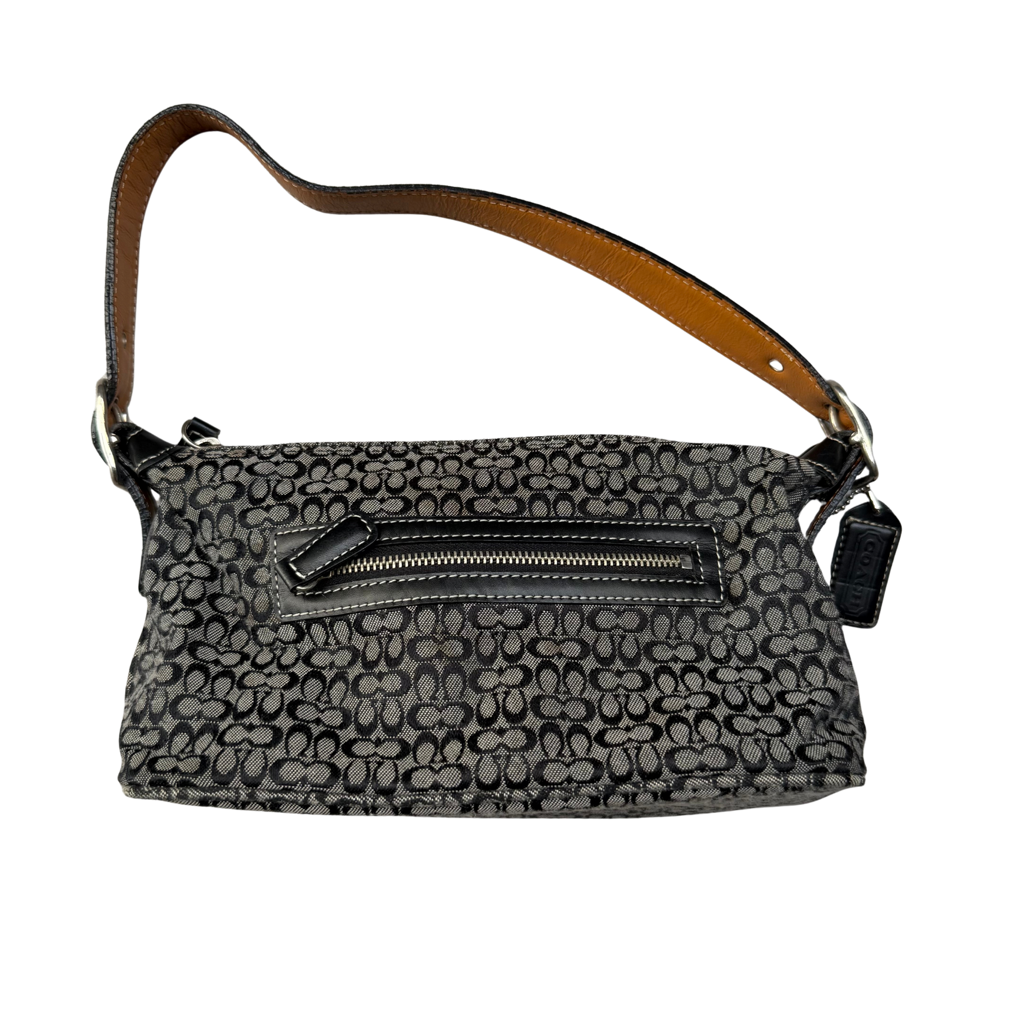 Coach Signature Hobo Shoulder Bag Grey/Black