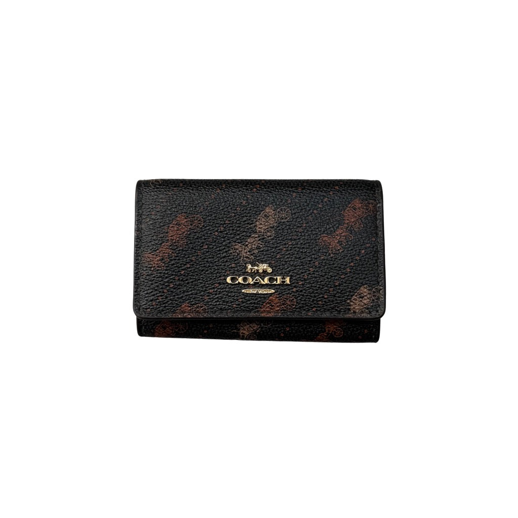 Coach Signature Canvas Ring Key Holder Black