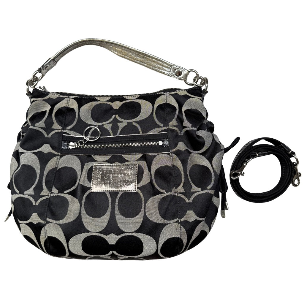 Coach 2Way Signature Poppy ShoulderBag Black/Silver