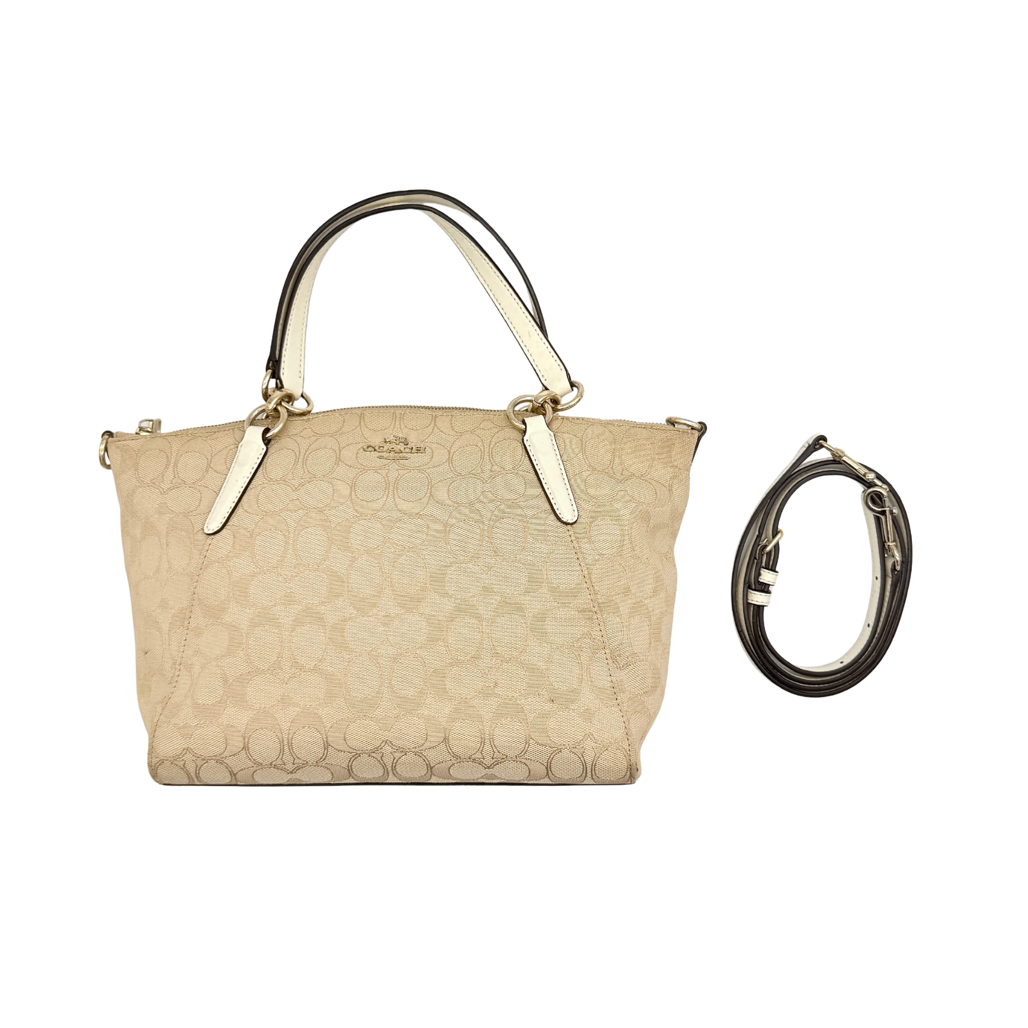 Coach 2Way Kelsey Shoulder Bag Beige/Cream