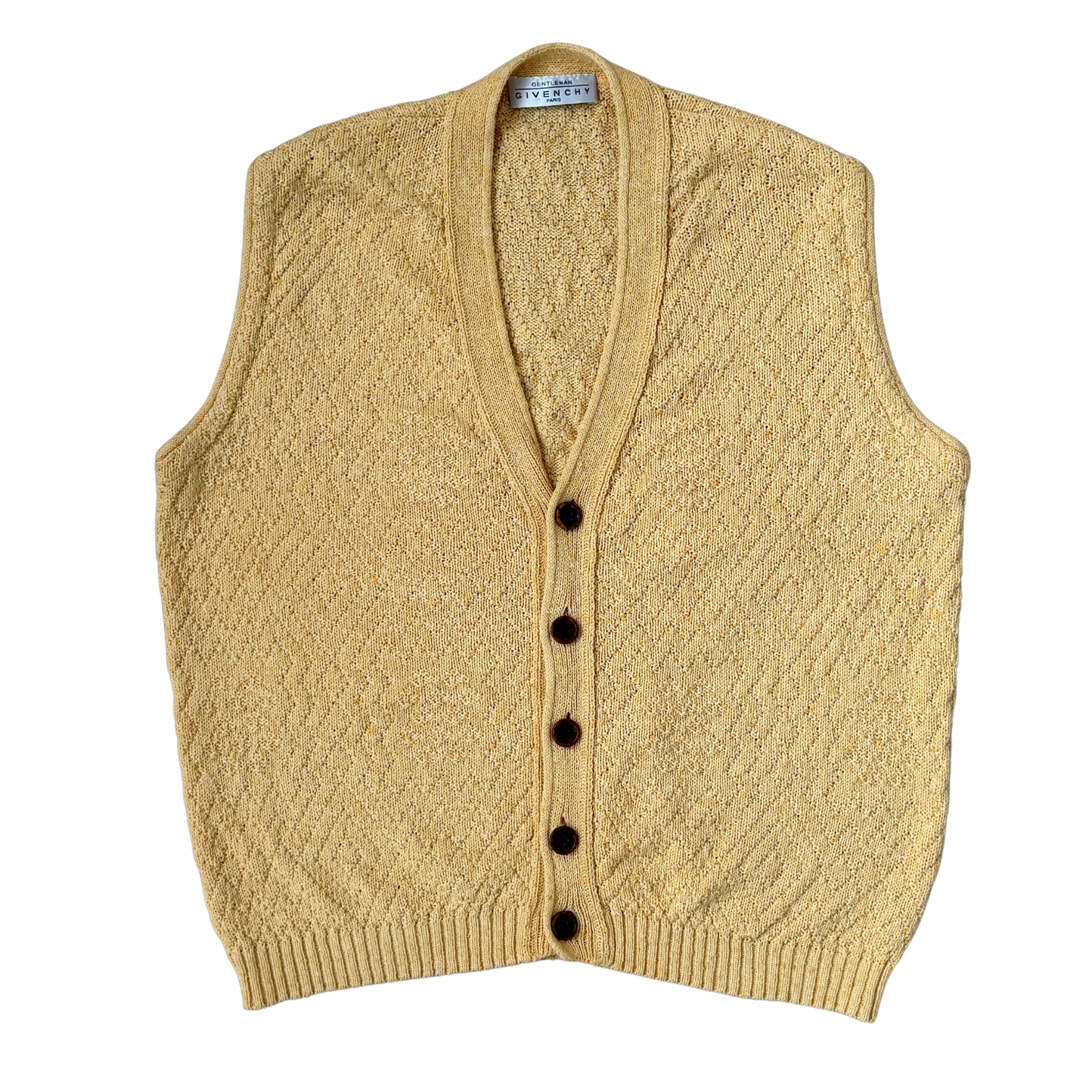 (M) Givenchy Knit Sweater Vest Yellow