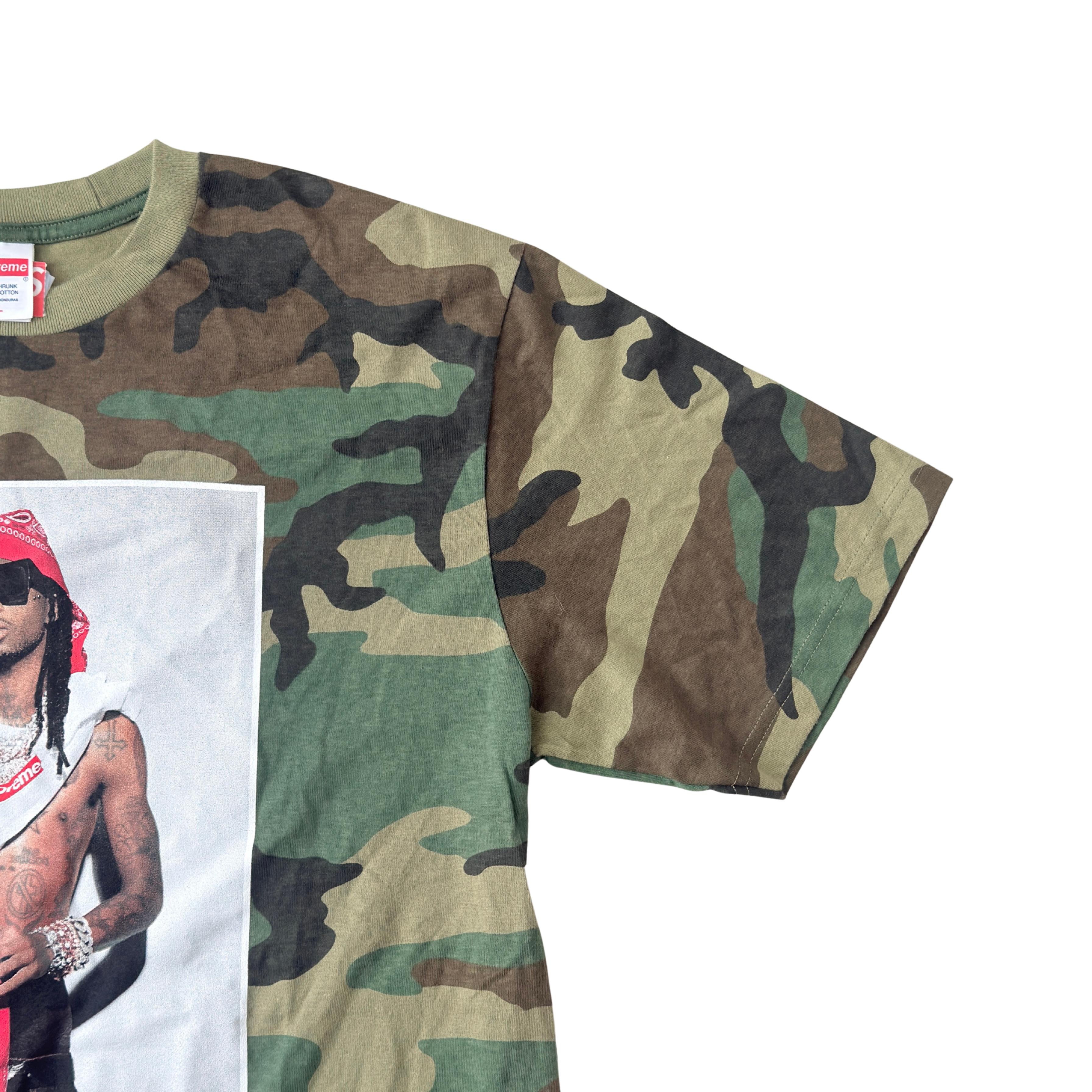 (L) Supreme Playboi Carti Tee Woodland Camo