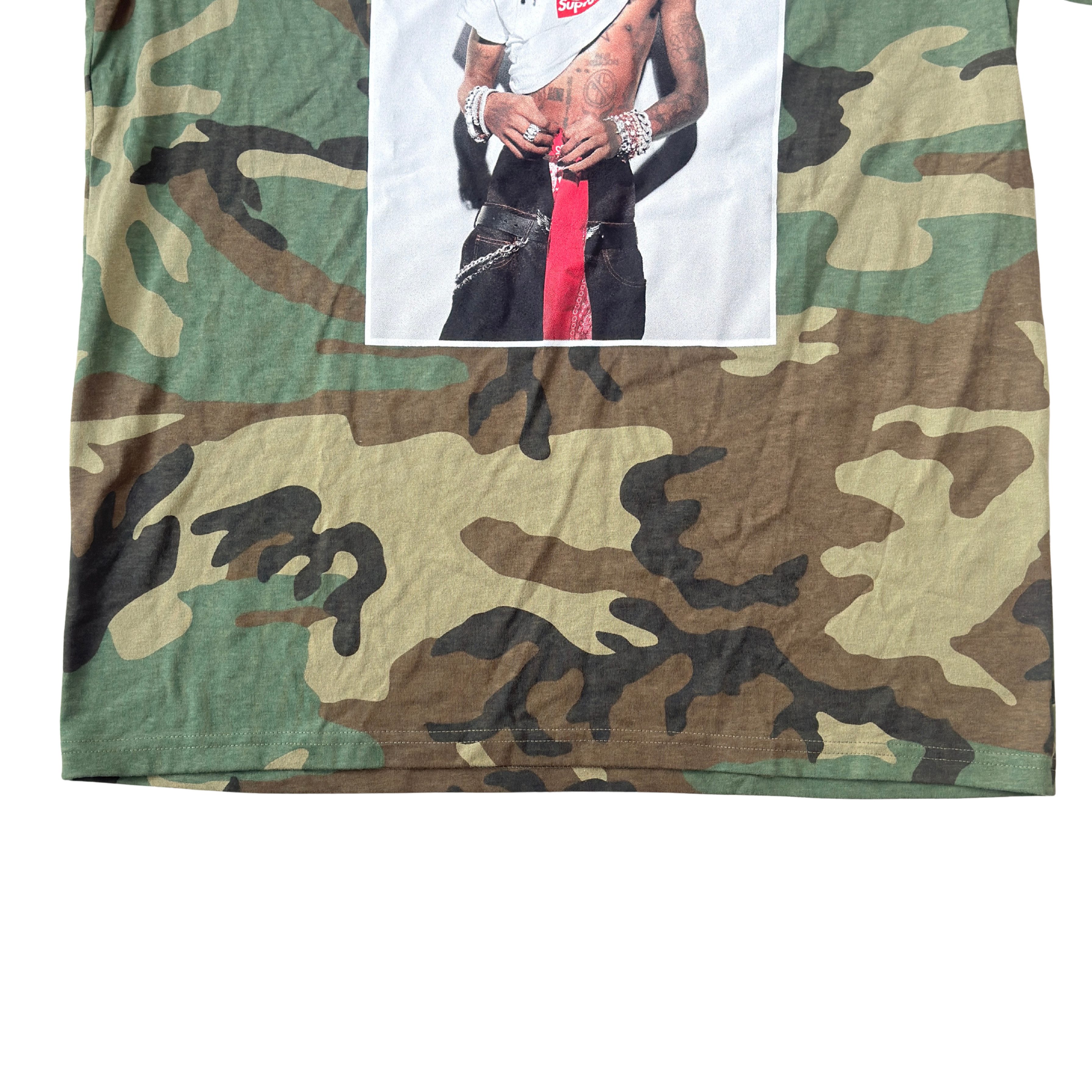 (L) Supreme Playboi Carti Tee Woodland Camo