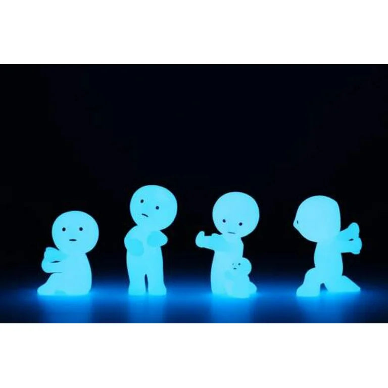 Smiski collectible figure, glow-in-the-dark mini character in quirky poses, perfect for shelves and desks.