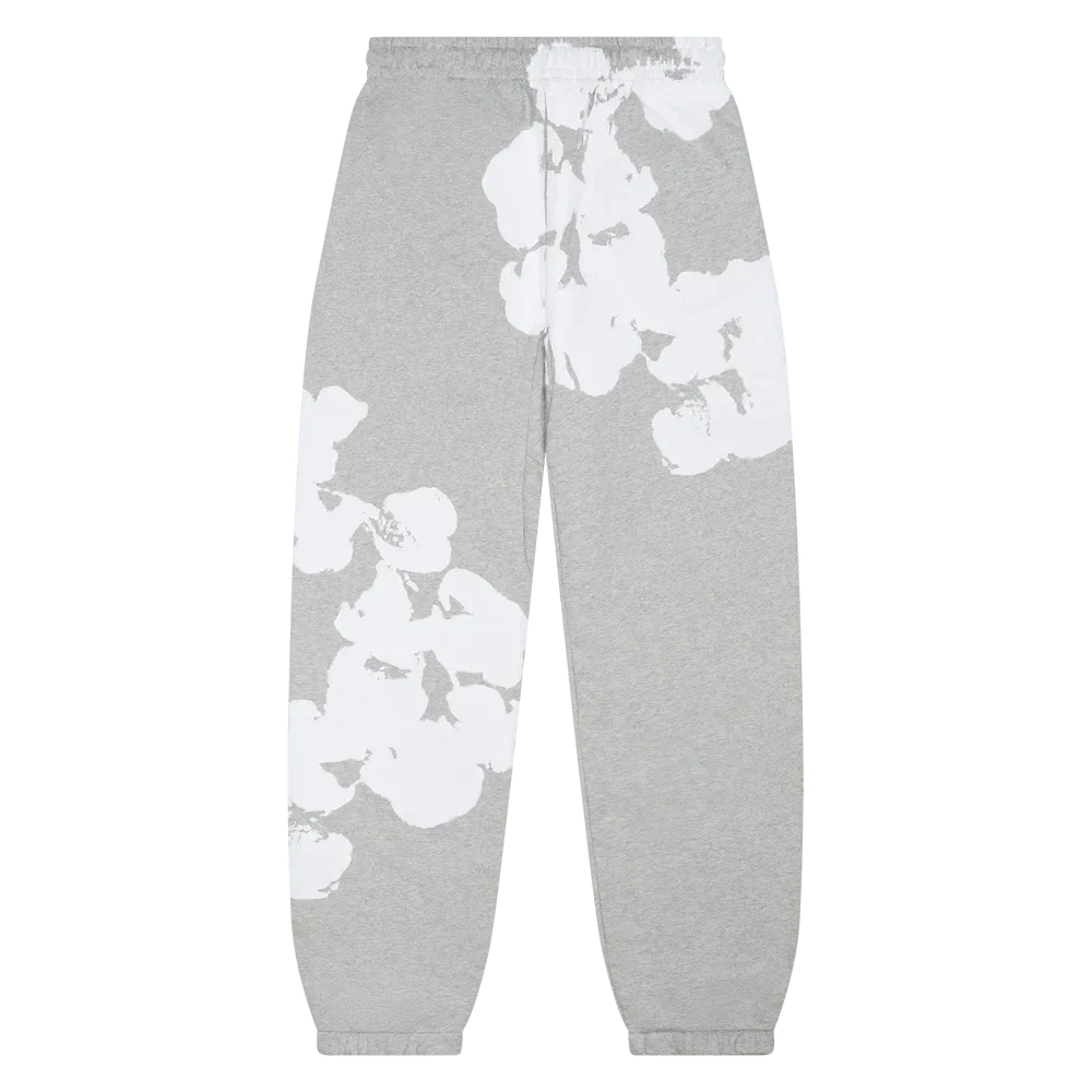 Denim Tears Big Cotton Wreath Sweatpants Grey