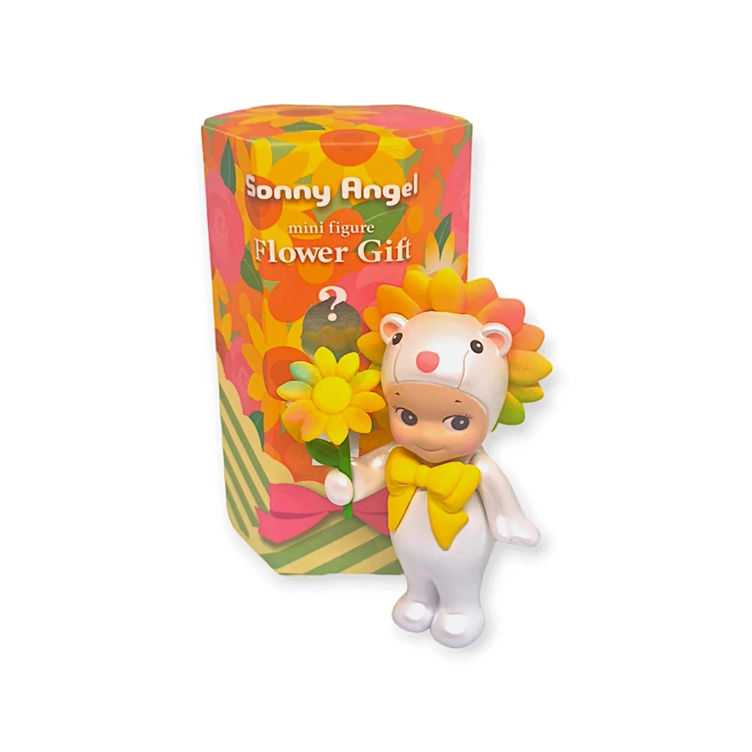 Sonny Angel Flower Gift Series Mini Figure, colorful blind box collectible with floral-themed costumes