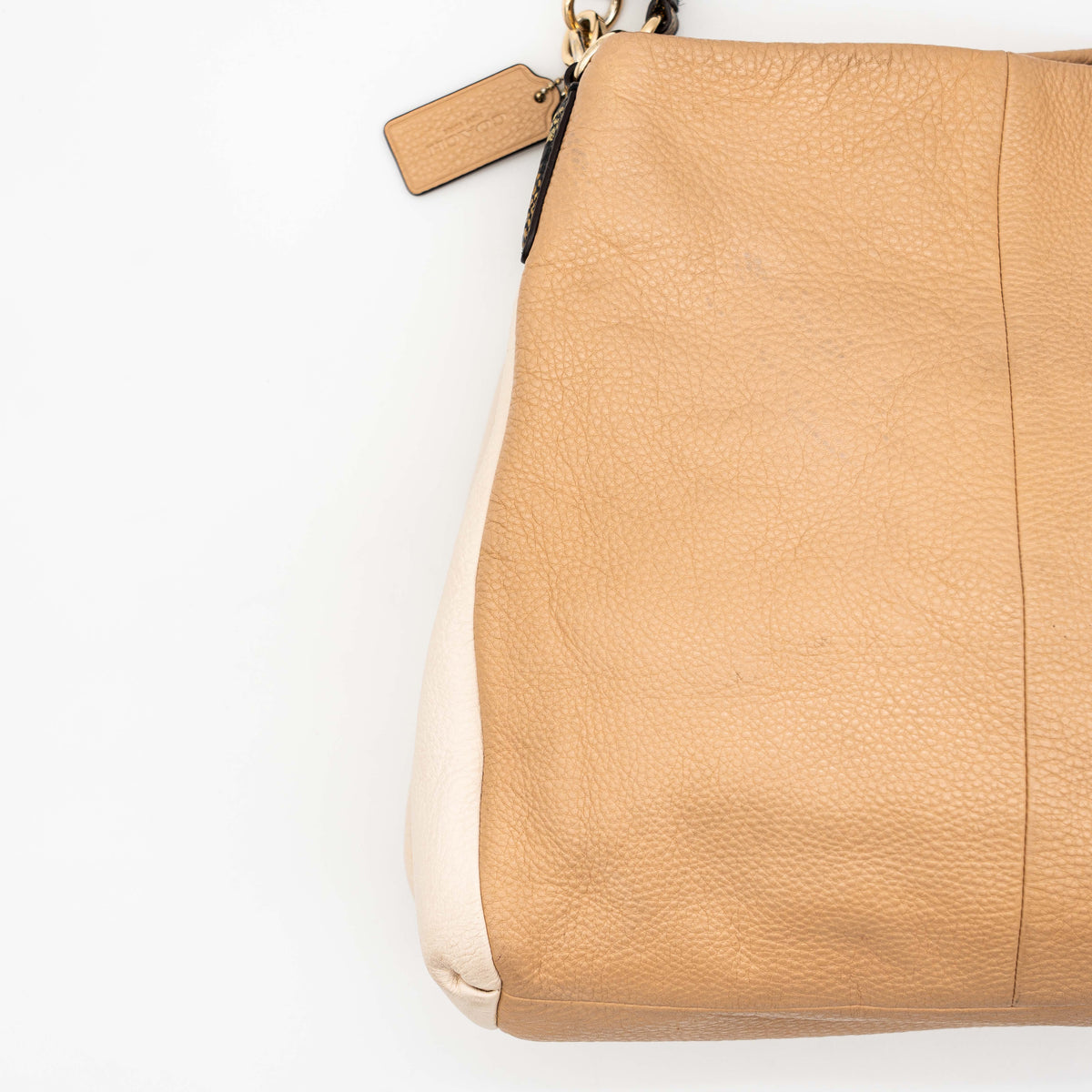 Coach Phoebe Snakeskin Hobo Shoulder Bag Beige/Ivory
