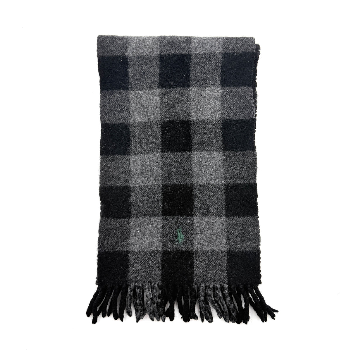 Polo Ralph Lauren Reversible Buffalo Check Scarf Grey/Black