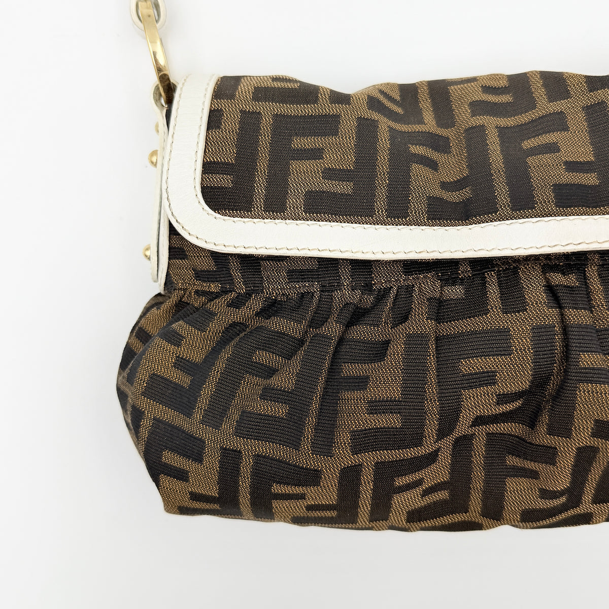 Fendi FF Zucca Chef Shoulder Bag Brown