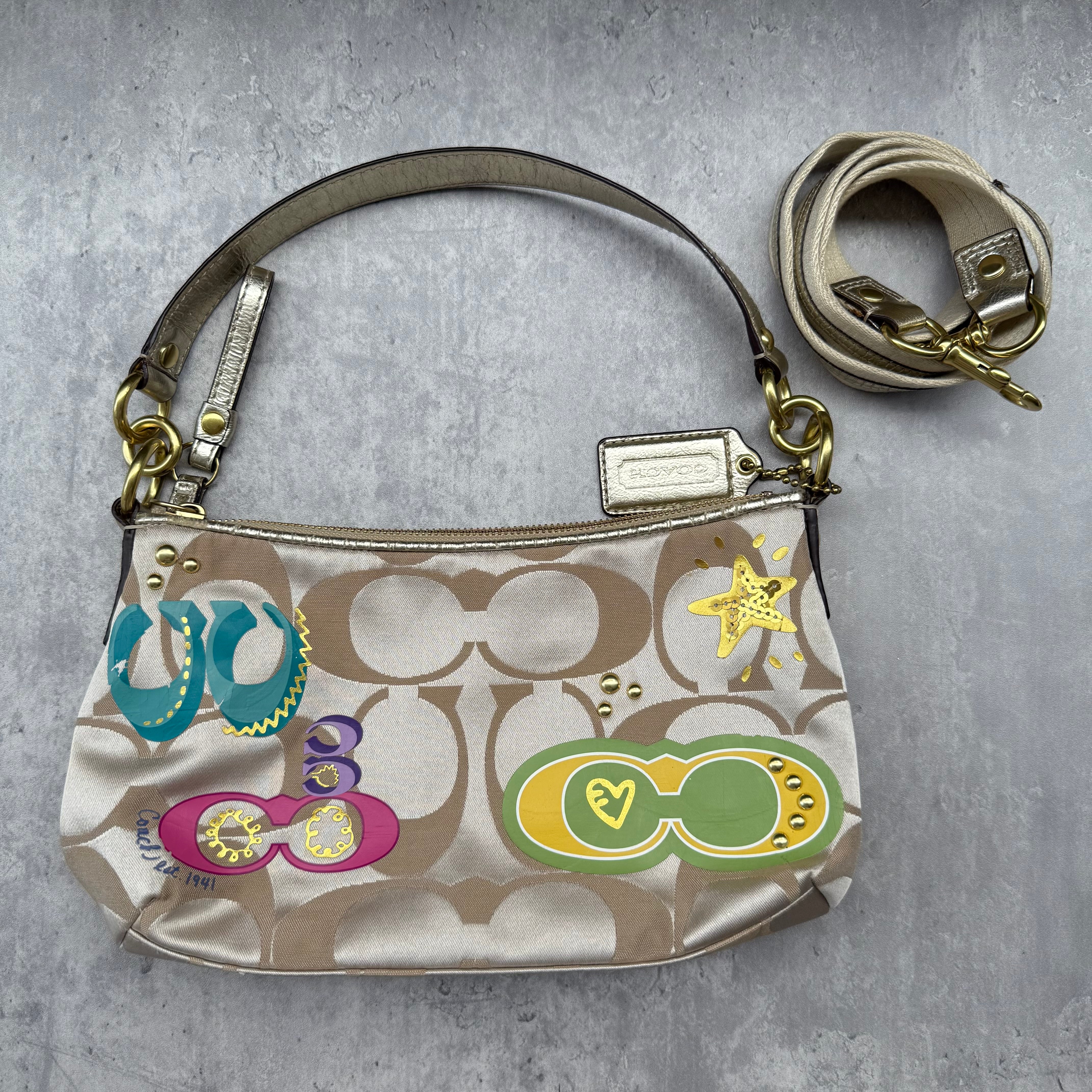 Coach 2Way Signature Baguette ShoulderBag Multicolor