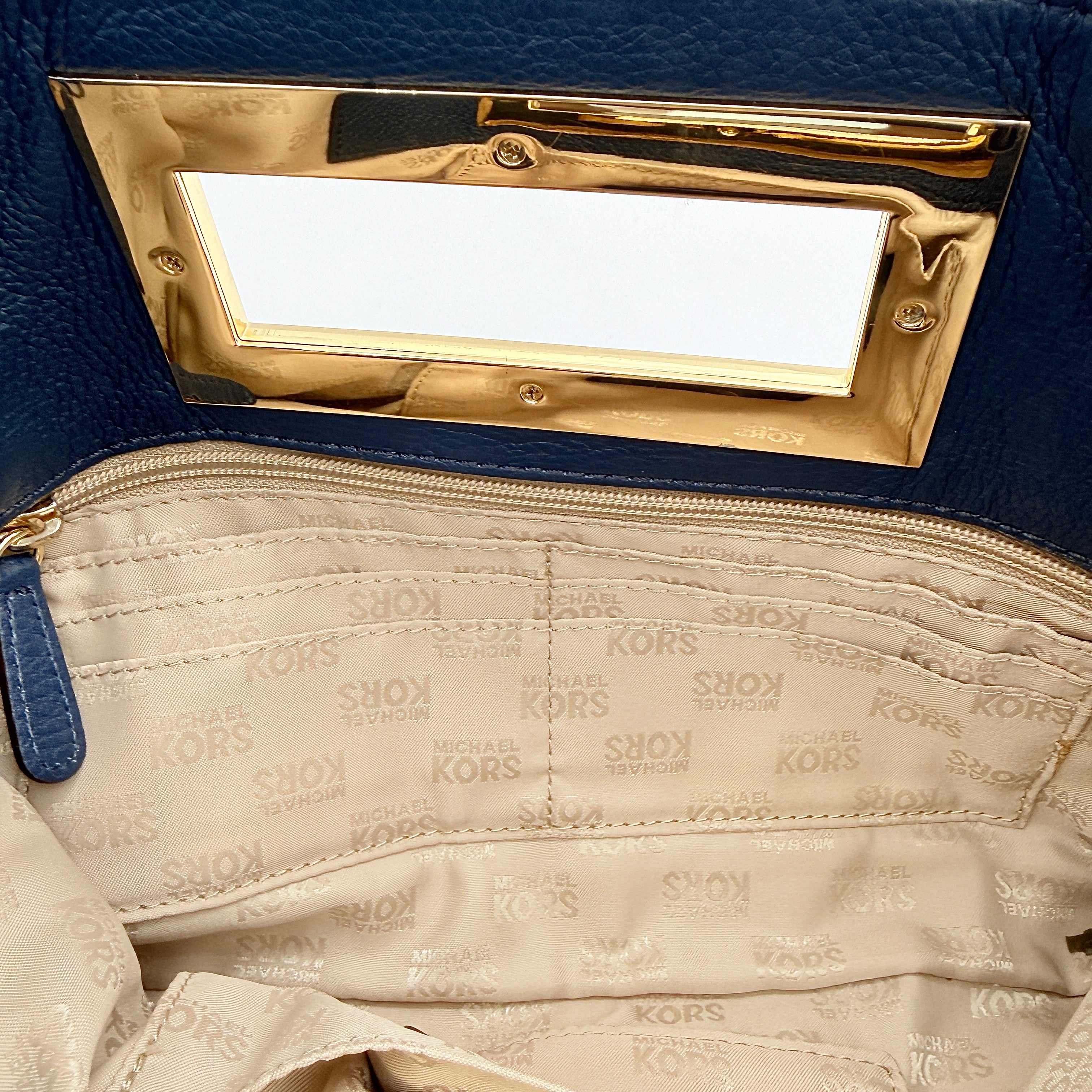 Michael Kors Berkley Clutch Bag Navy Blue