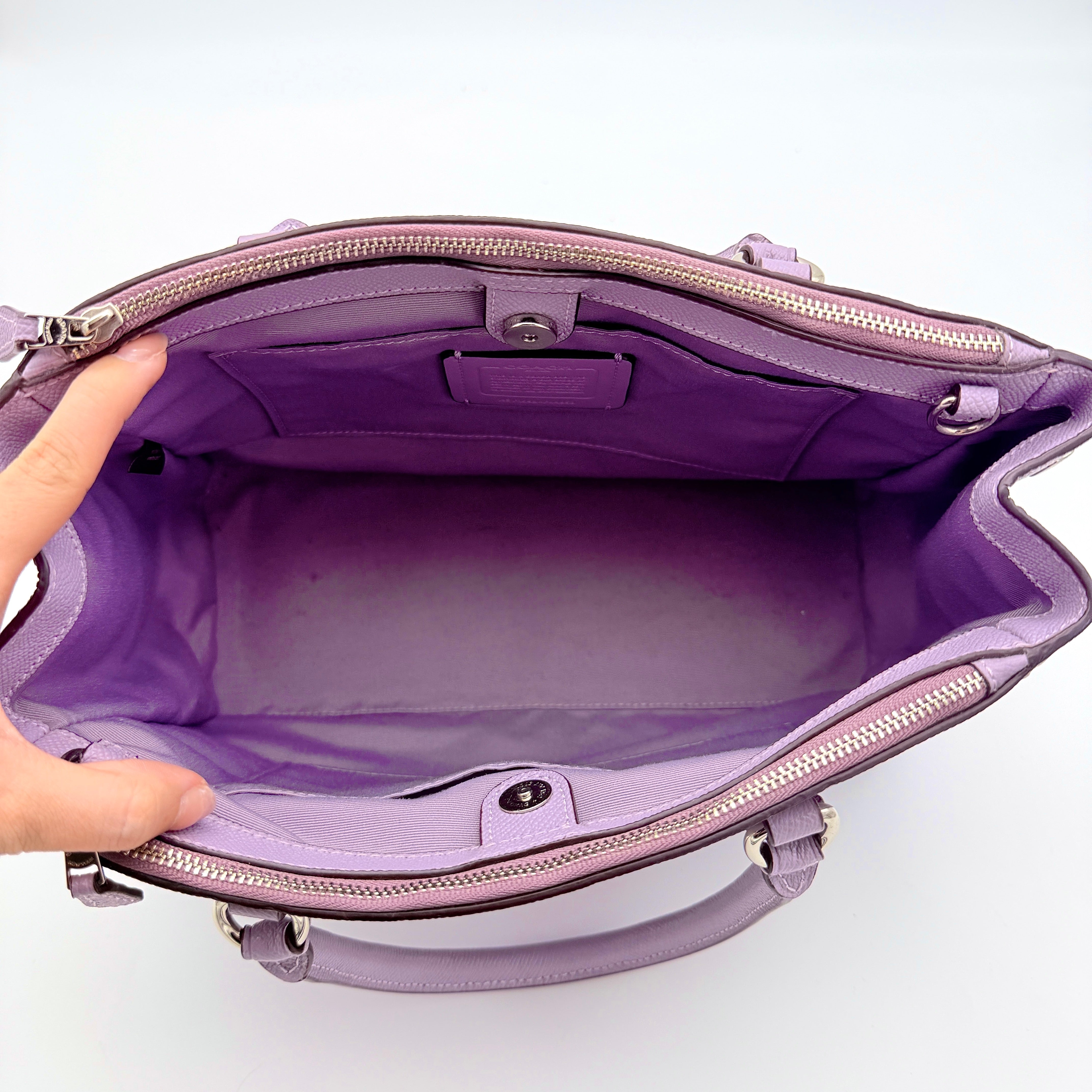 Coach 2Way Surrey Carryall Handbag Lilac Purple