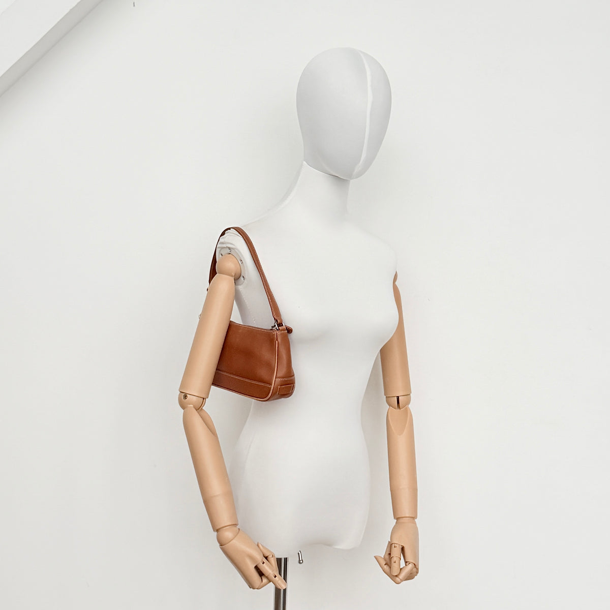 Coach Y2K Demi Leather Shoulder Bag Brown