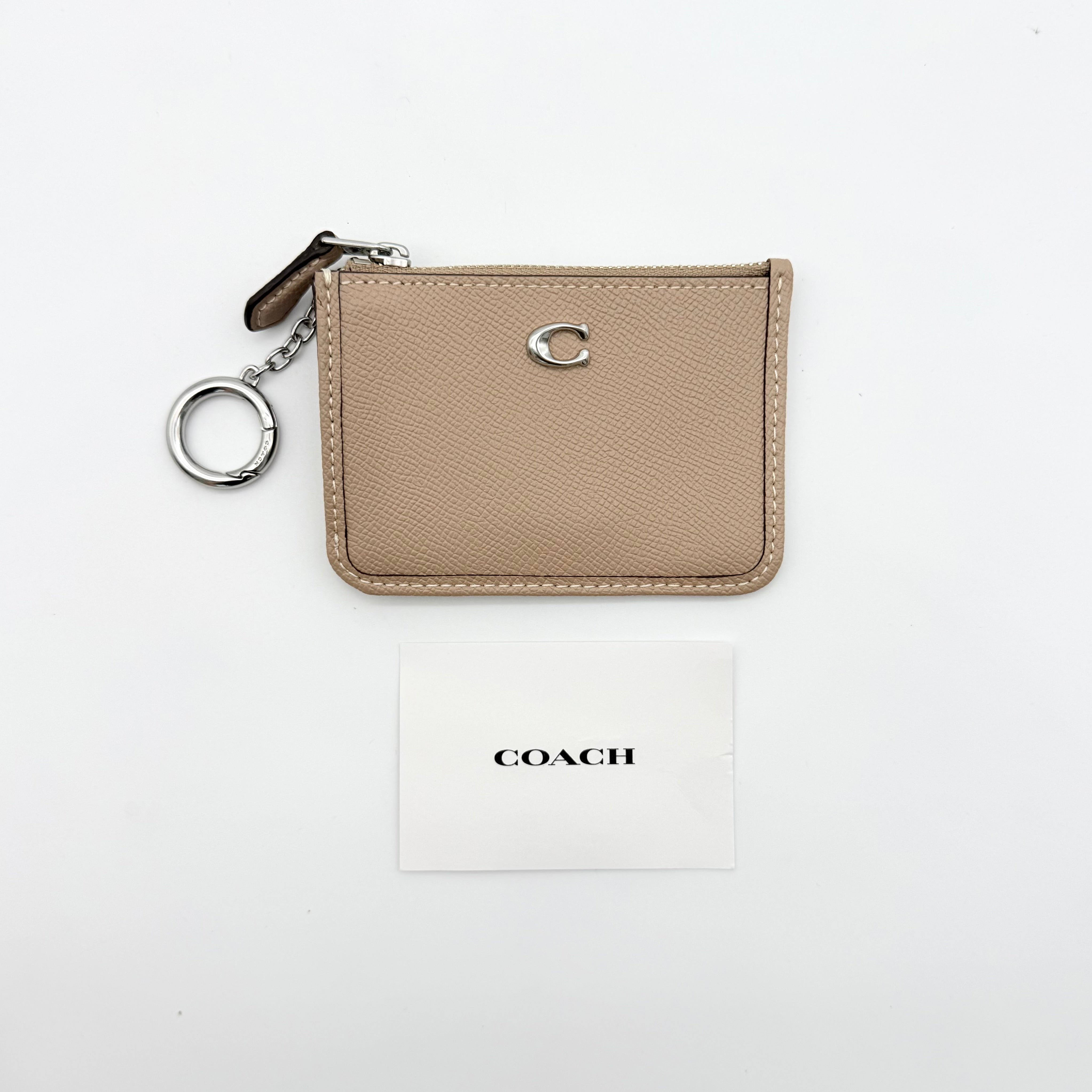 Coach Mini Skinny ID Case Cardholder Beige