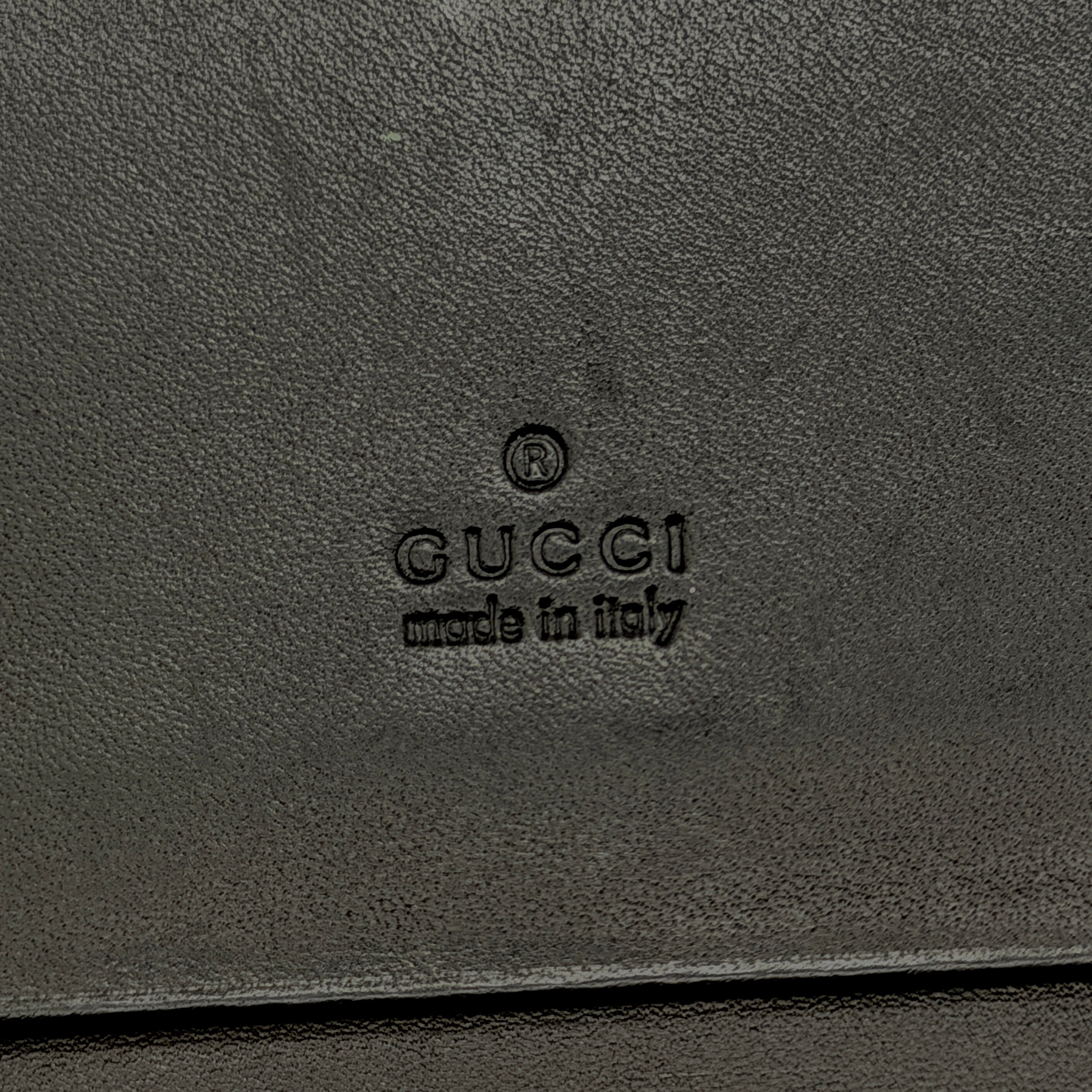 Gucci Diamante Leather Card Case Black