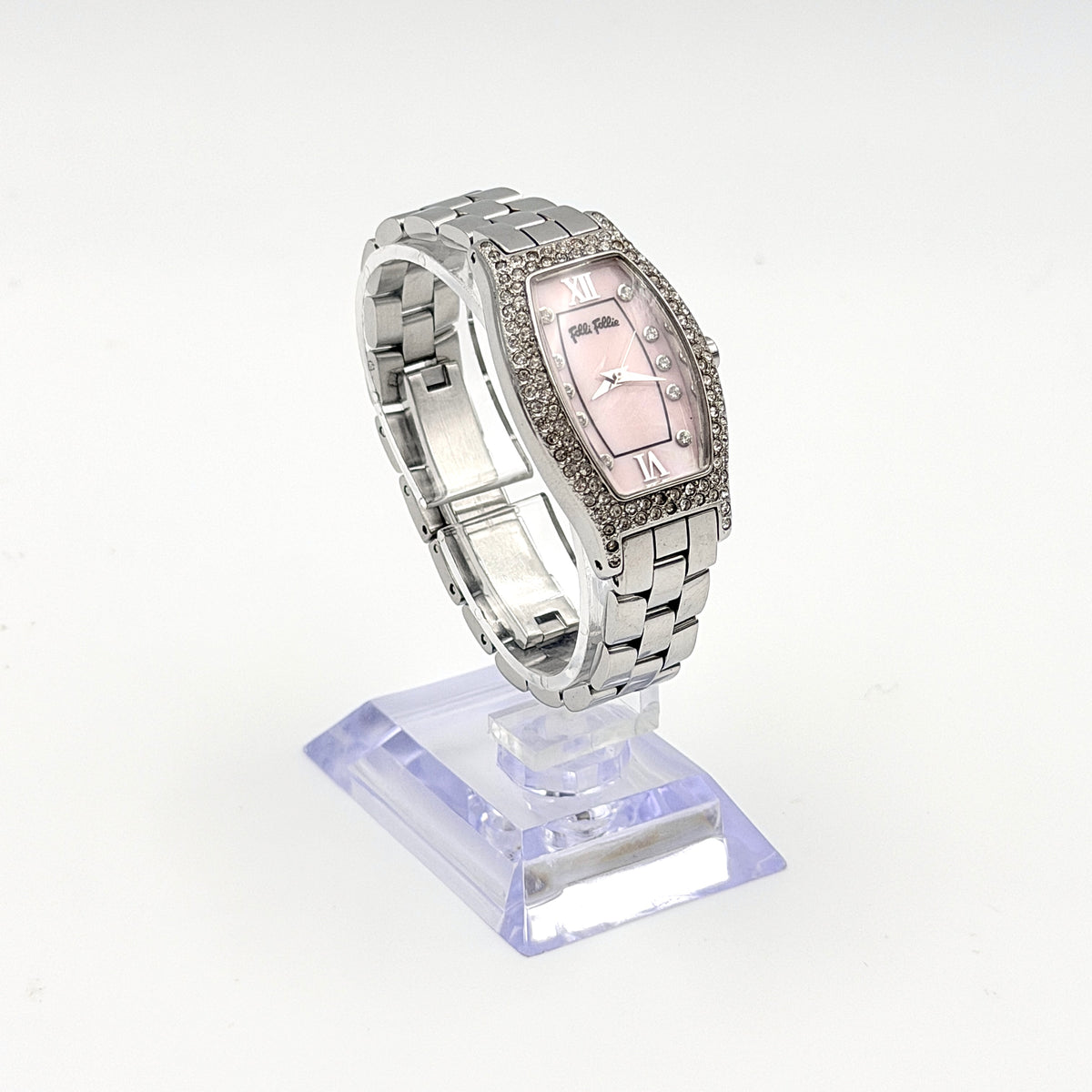 Folli Follie Crystal WF6A063BS Pink Dial Stainless Steel Watch