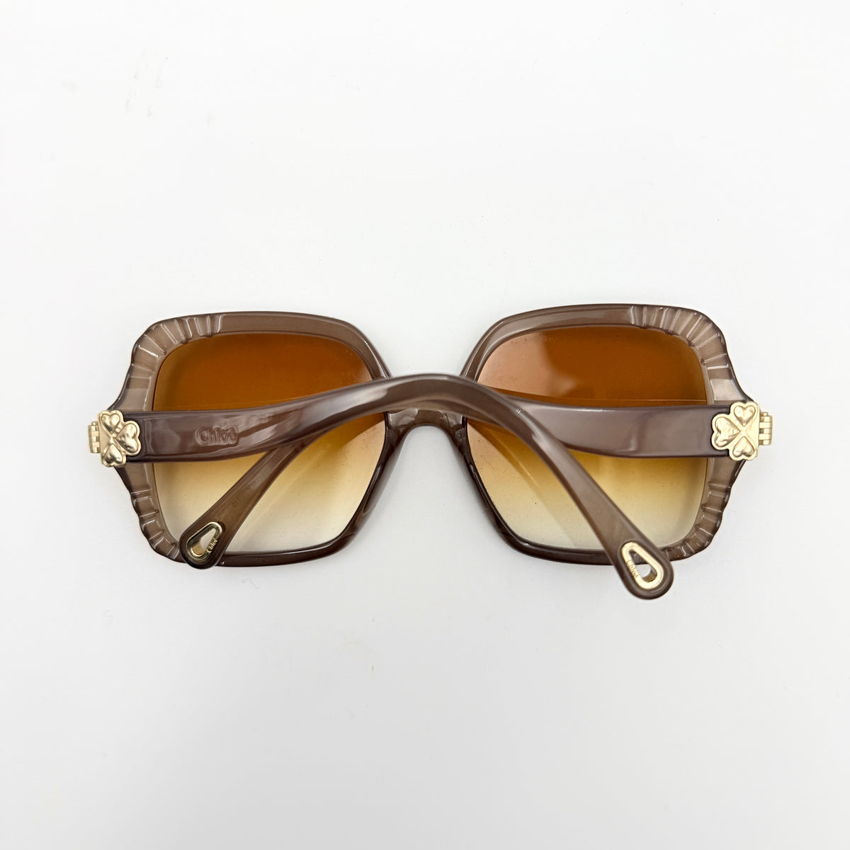 Chloe CE746S Heart Square Sunglasses Brown/Gold