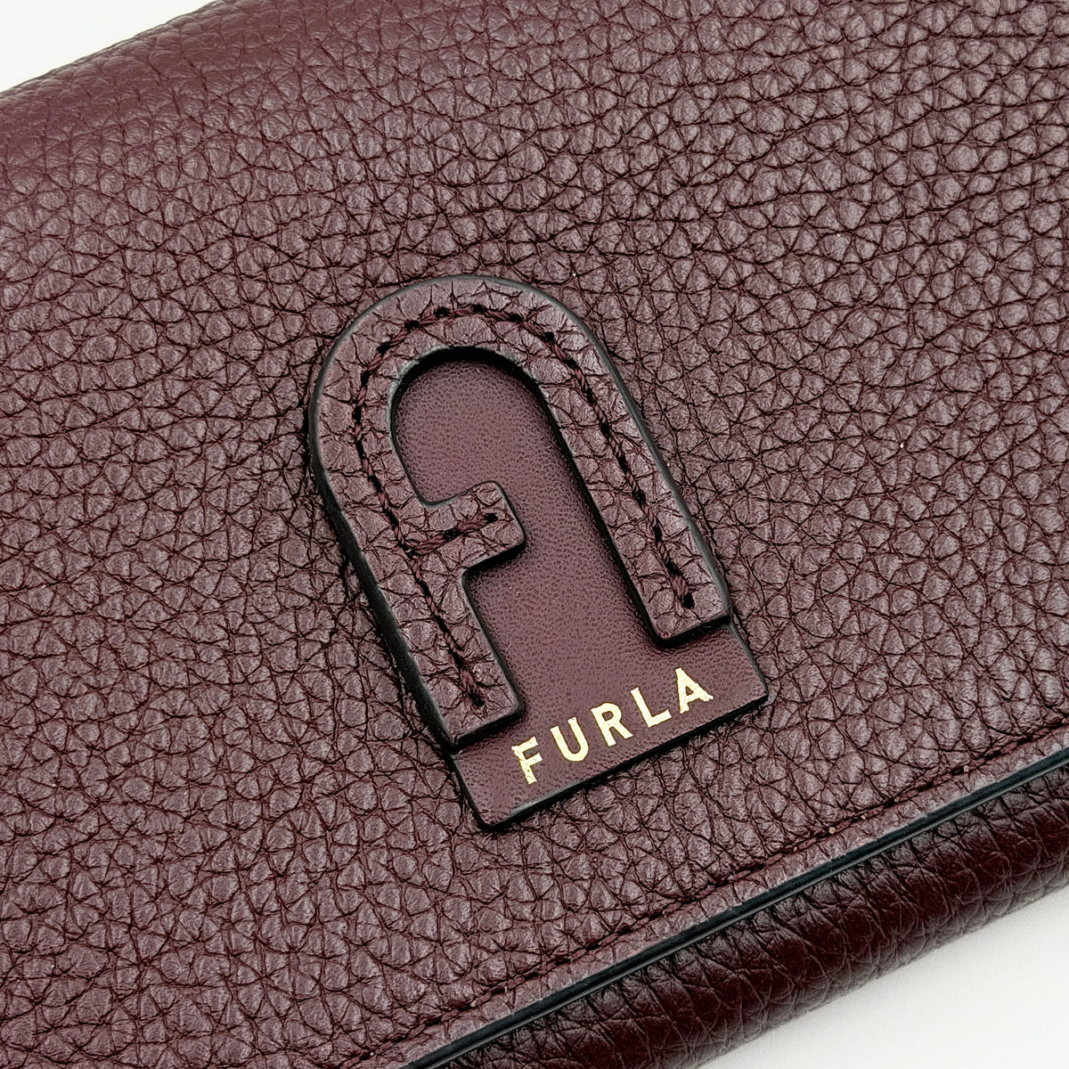 Furla Dafne Leather Long Wallet Burgundy