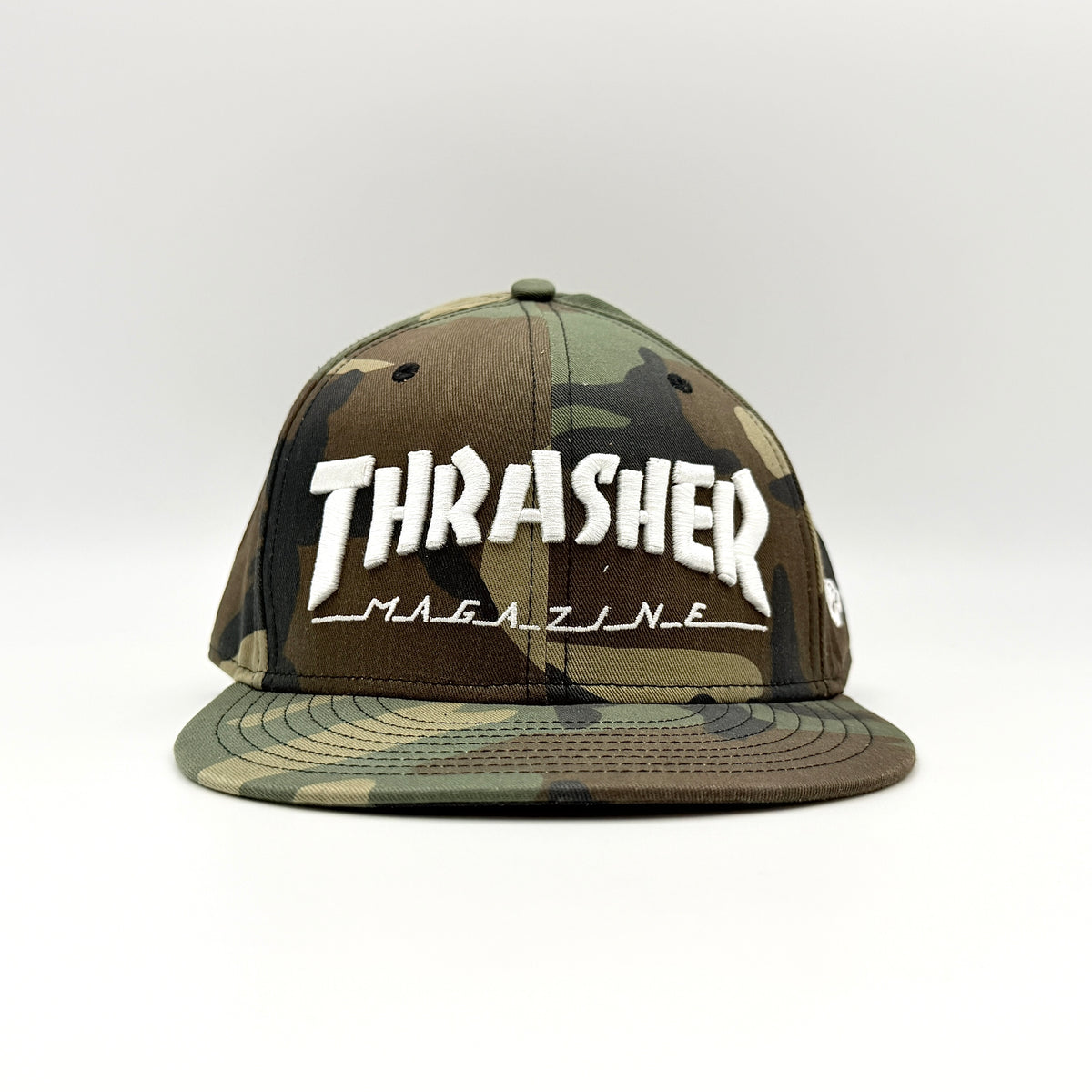 Thrasher Magazine Outlined Snapback Cap Camo Green