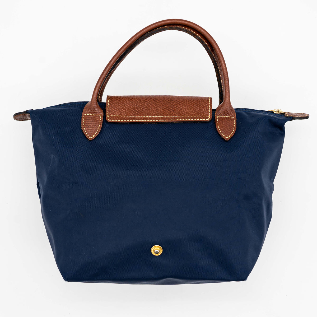Longchamp Le Pliage Original Handbag Navy Blue/Brown