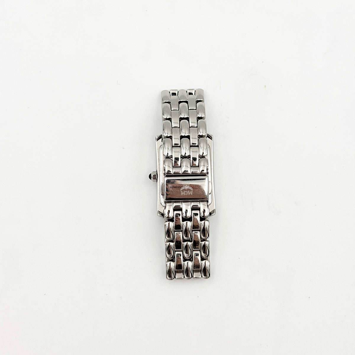 MCM White Dial MC 2377M Stainless Steel Tank Watch