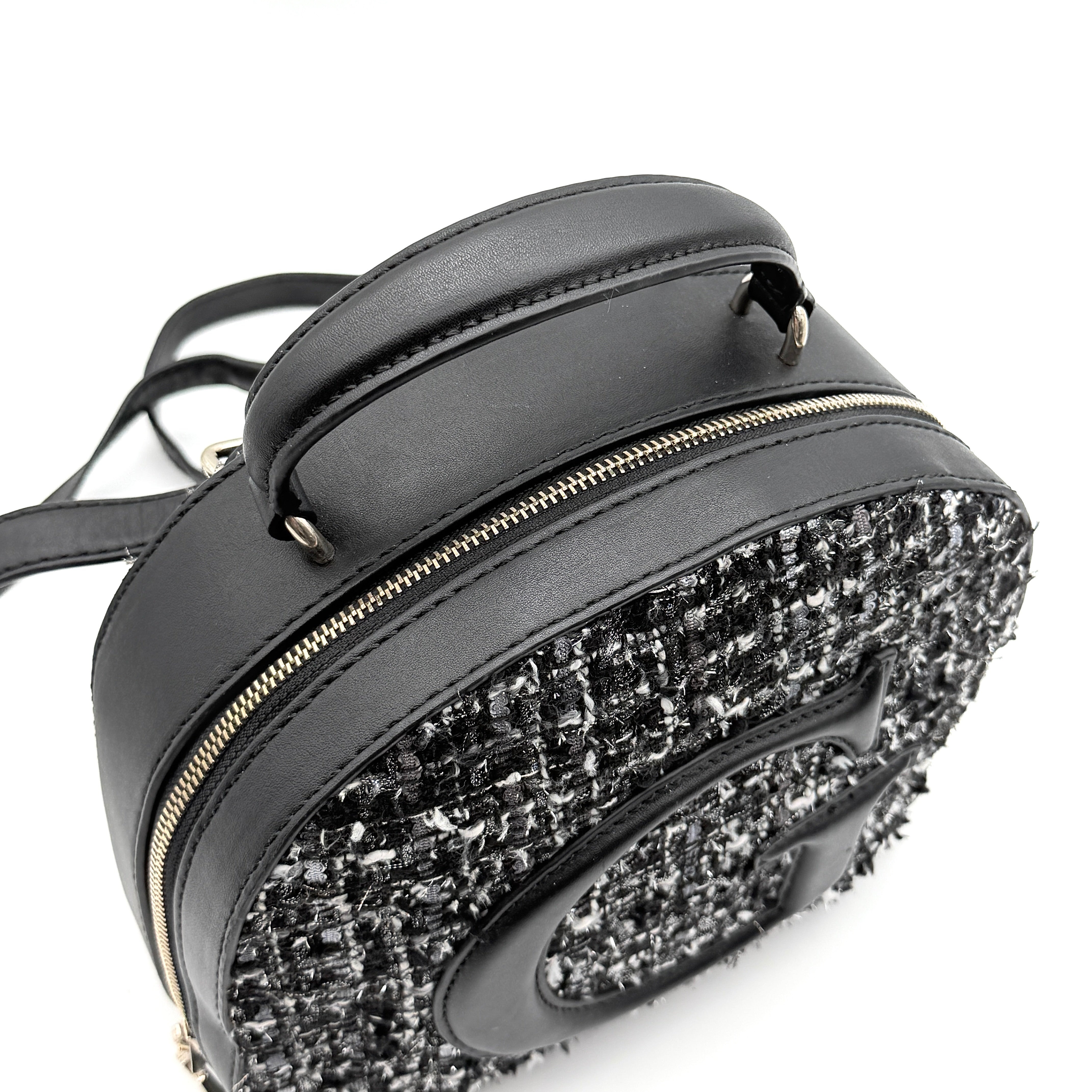Guess Viola Tweed Convertible Crossbody Backpack Black