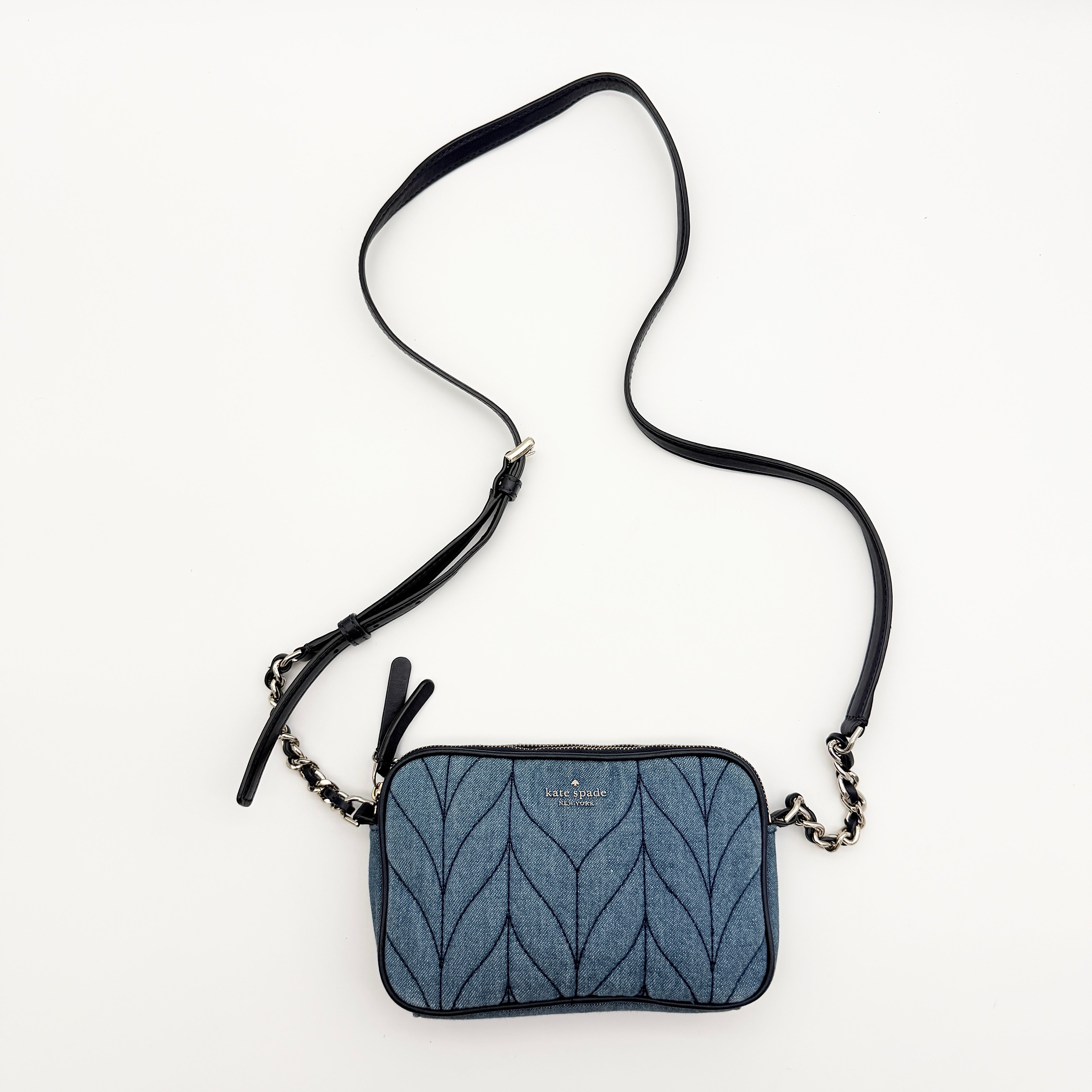 Kate Spade New York Briar Lane Quilted Denim Kendall Crossbody Bag