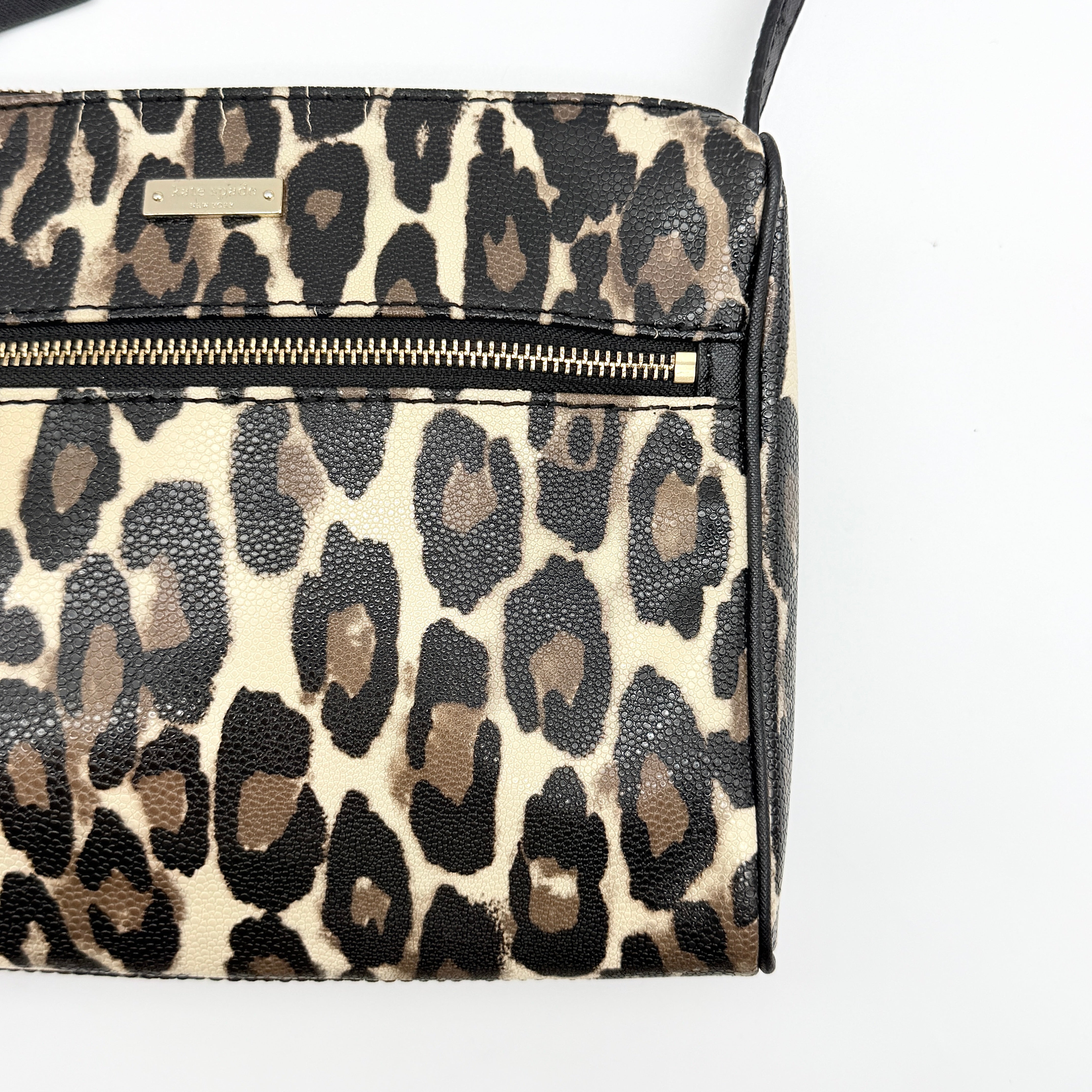 Kate Spade New York Leopard Crossbody Bag Black
