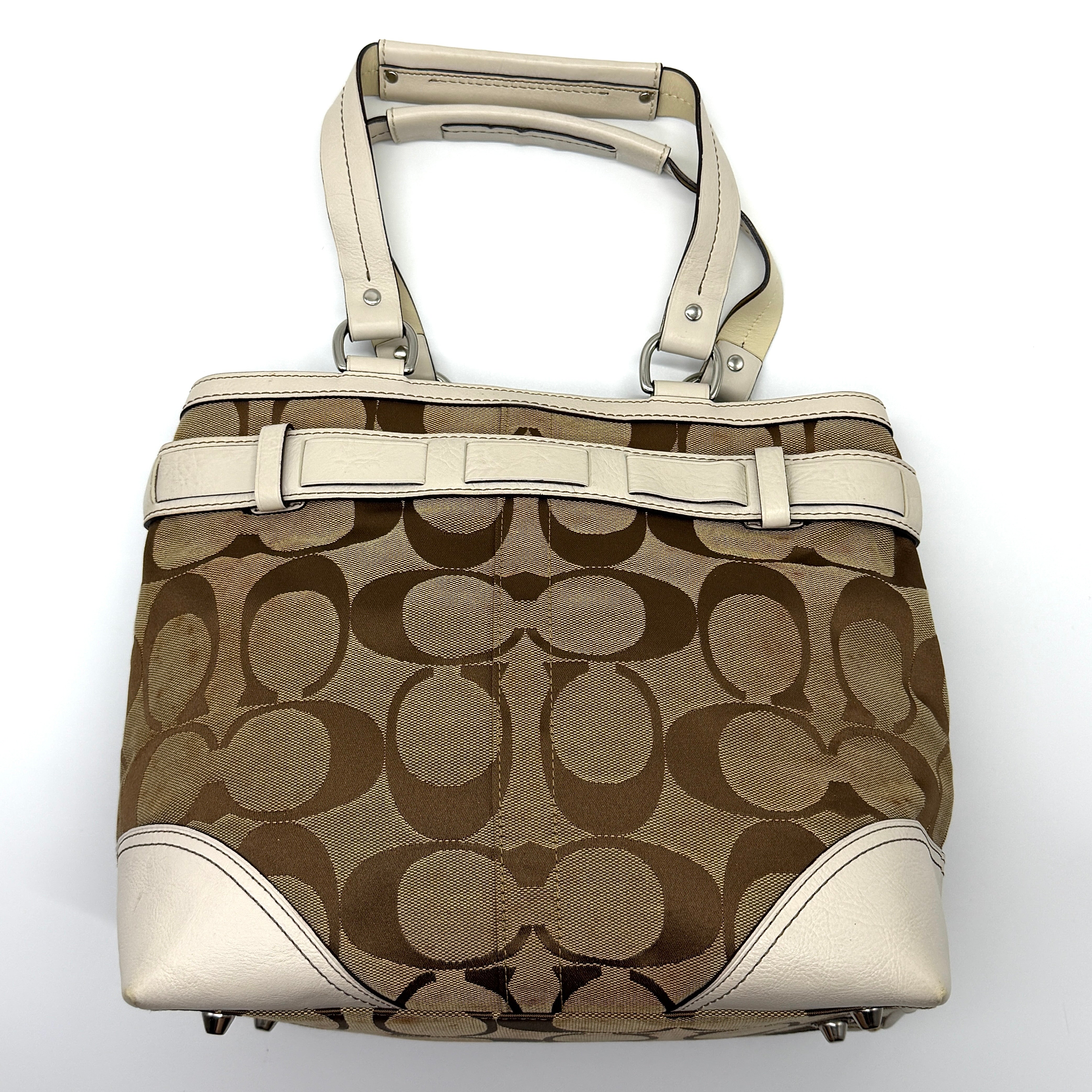 Coach Signature Python Stripe Shoulder Bag Multi