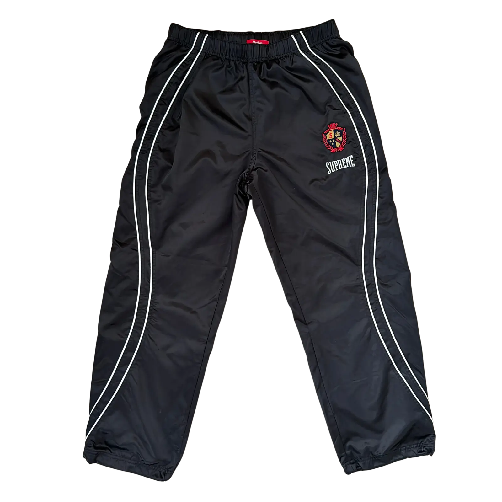 (M) Supreme Satin Track Pant Black (SS25)