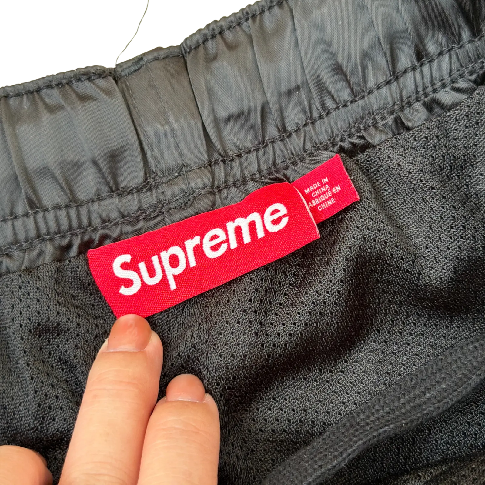 (M) Supreme Satin Track Pant Black (SS25)