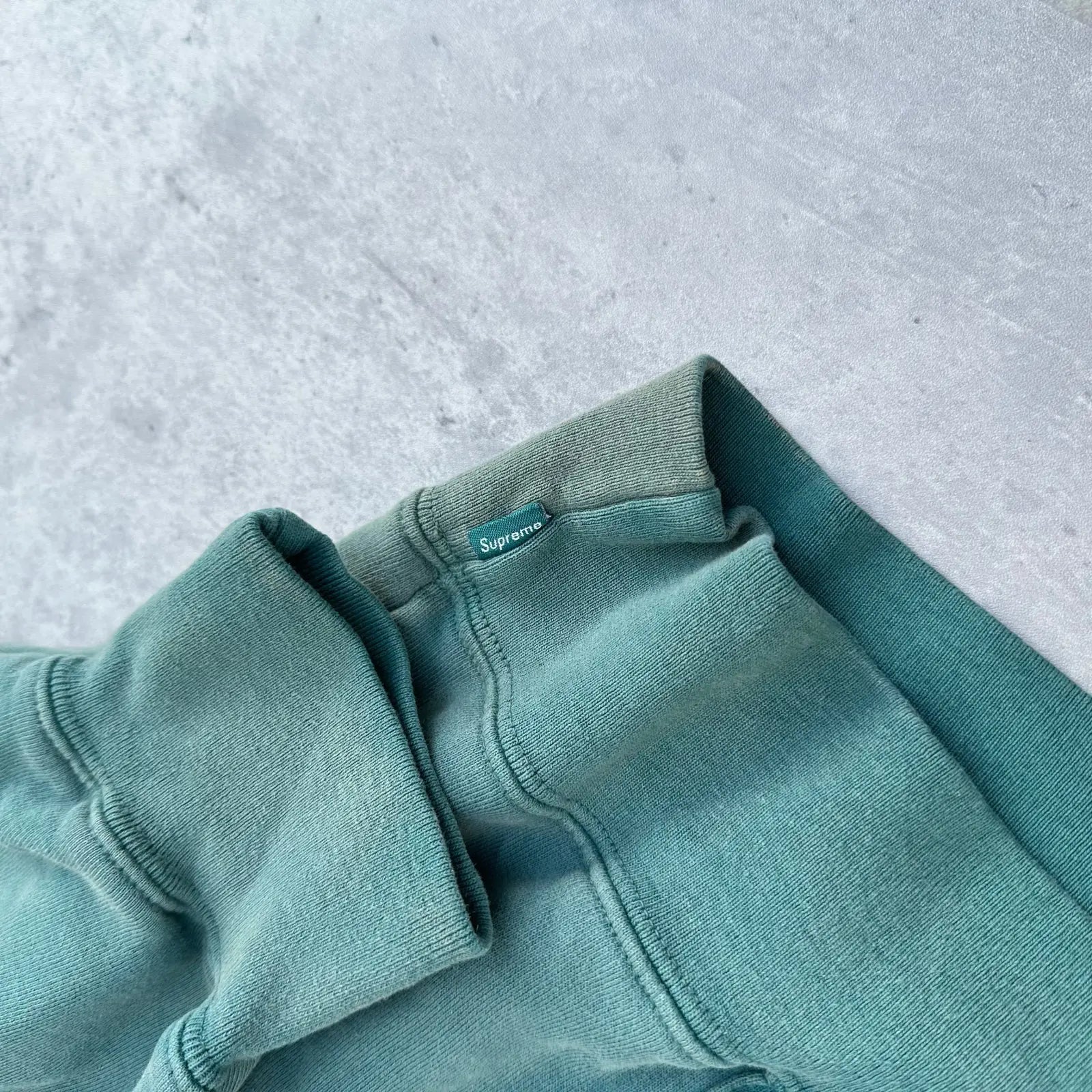 (XL) Supreme Overdyed S Logo Hoodie Teal
