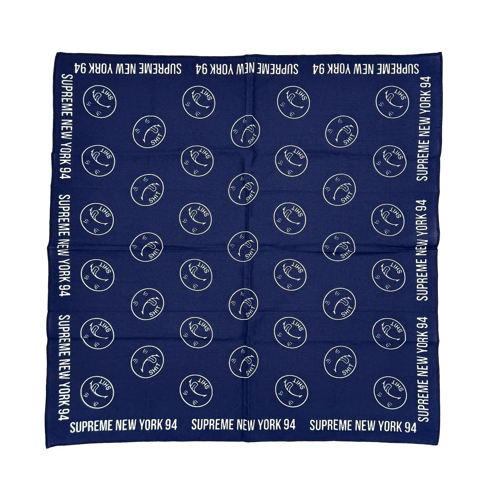 Supreme New York 94 Shit Bandana Navy Blue