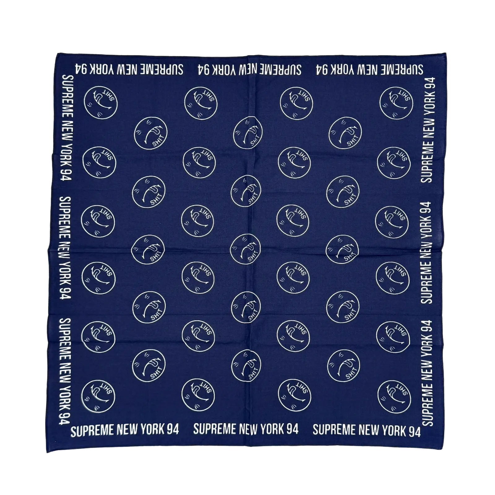 Supreme New York 94 Shit Bandana Navy Blue