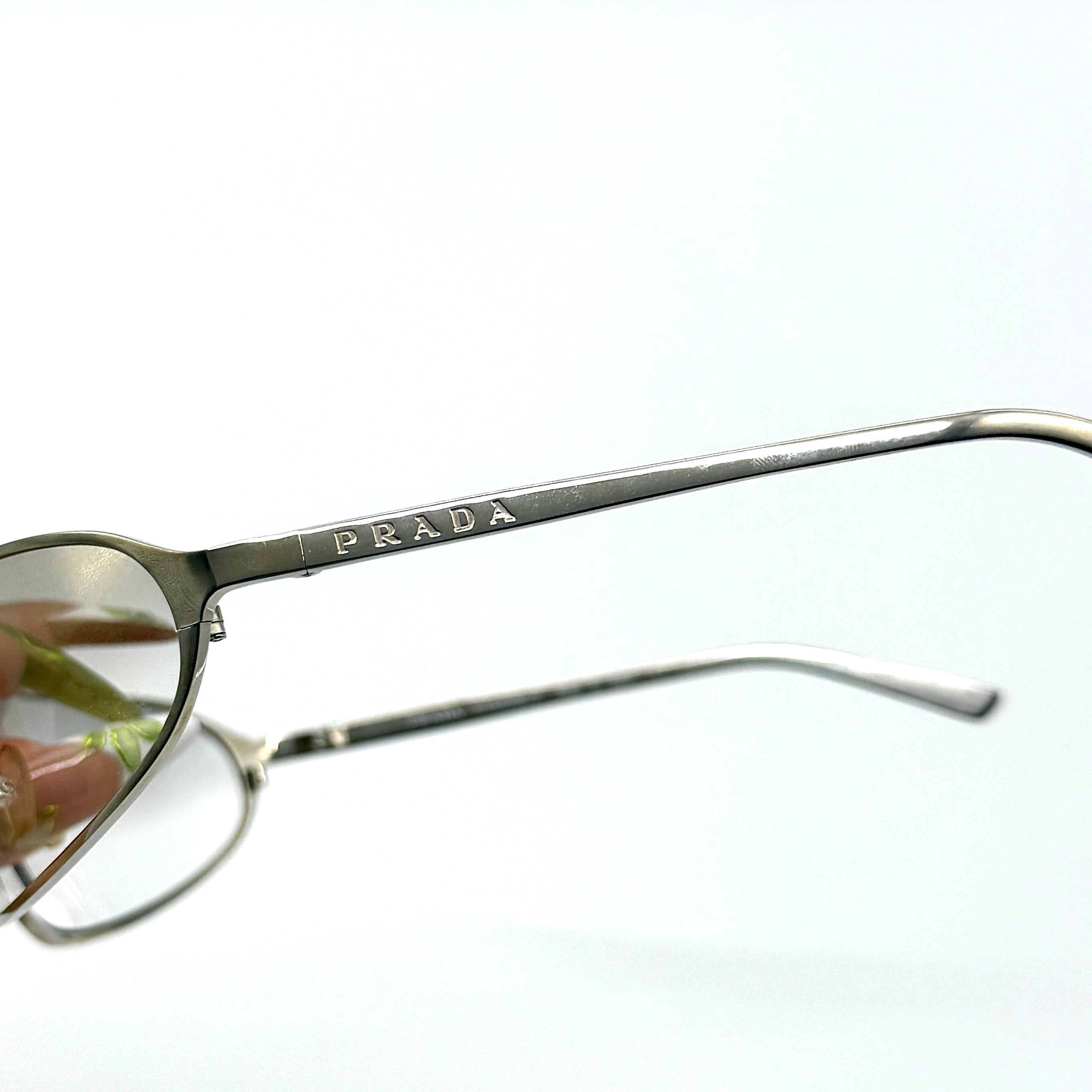 Prada Titanium Vintage Sunglasses Silver