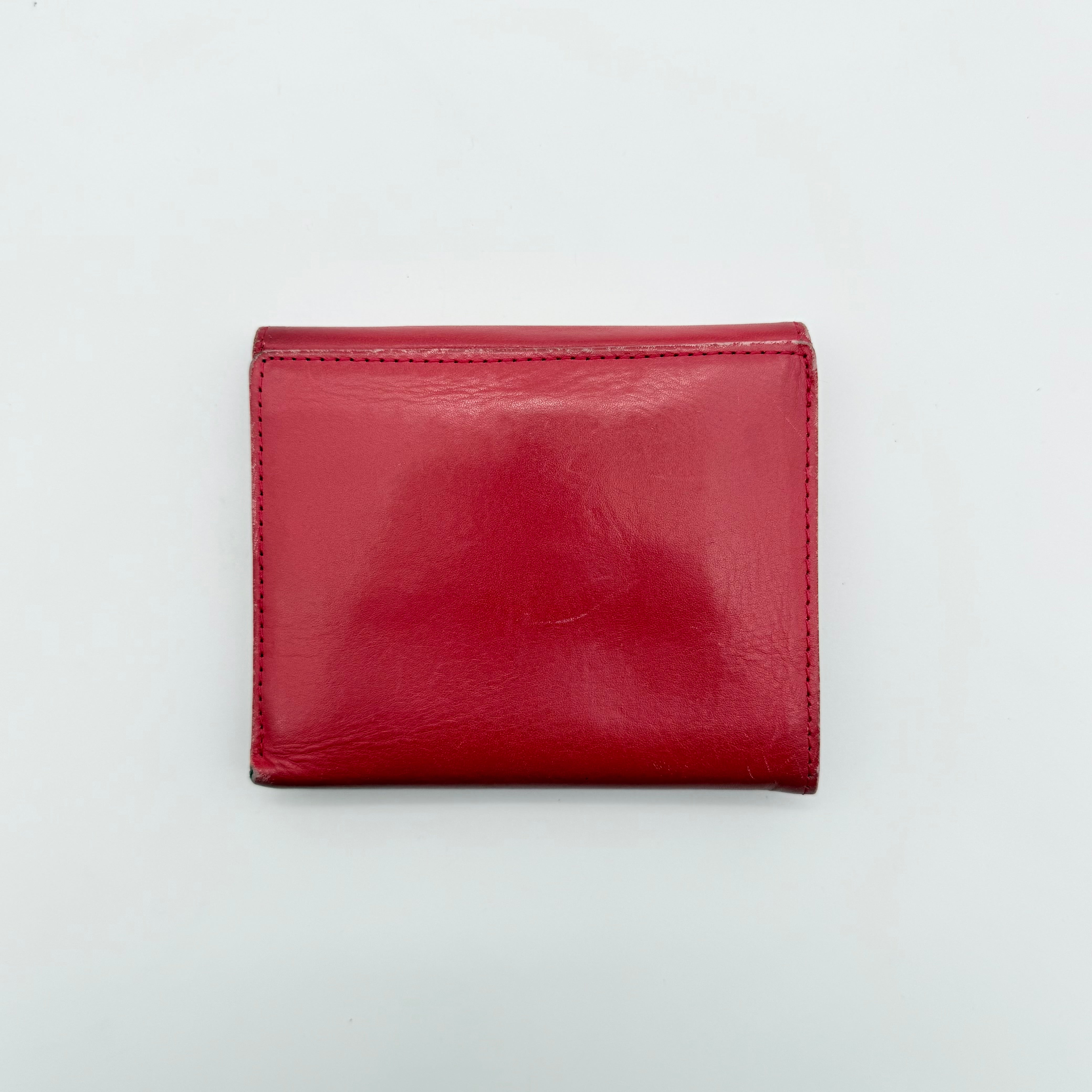 Versace Quilted Leather Wallet Red