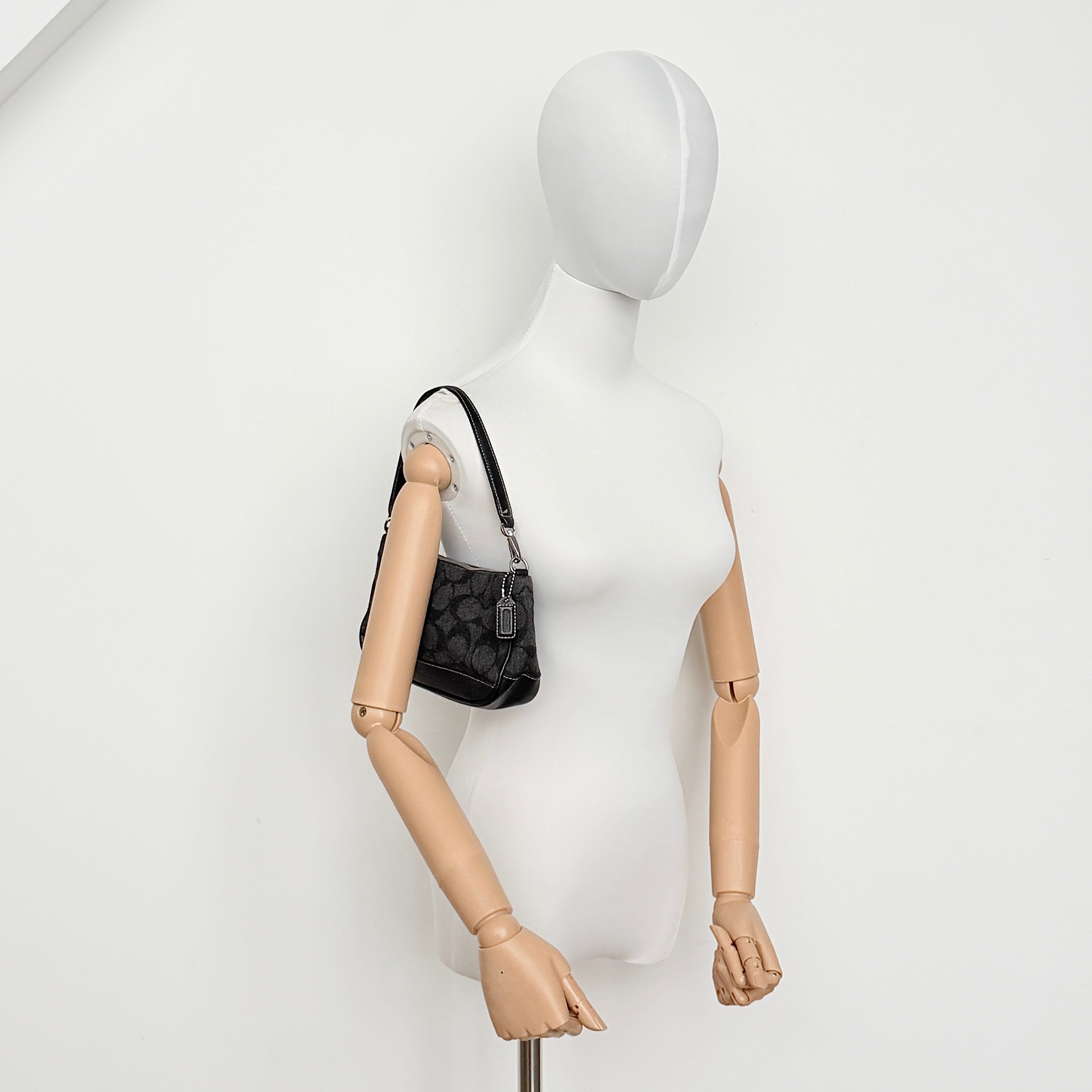 Coach Y2K Wool Demi Shoulder Bag Black/Grey