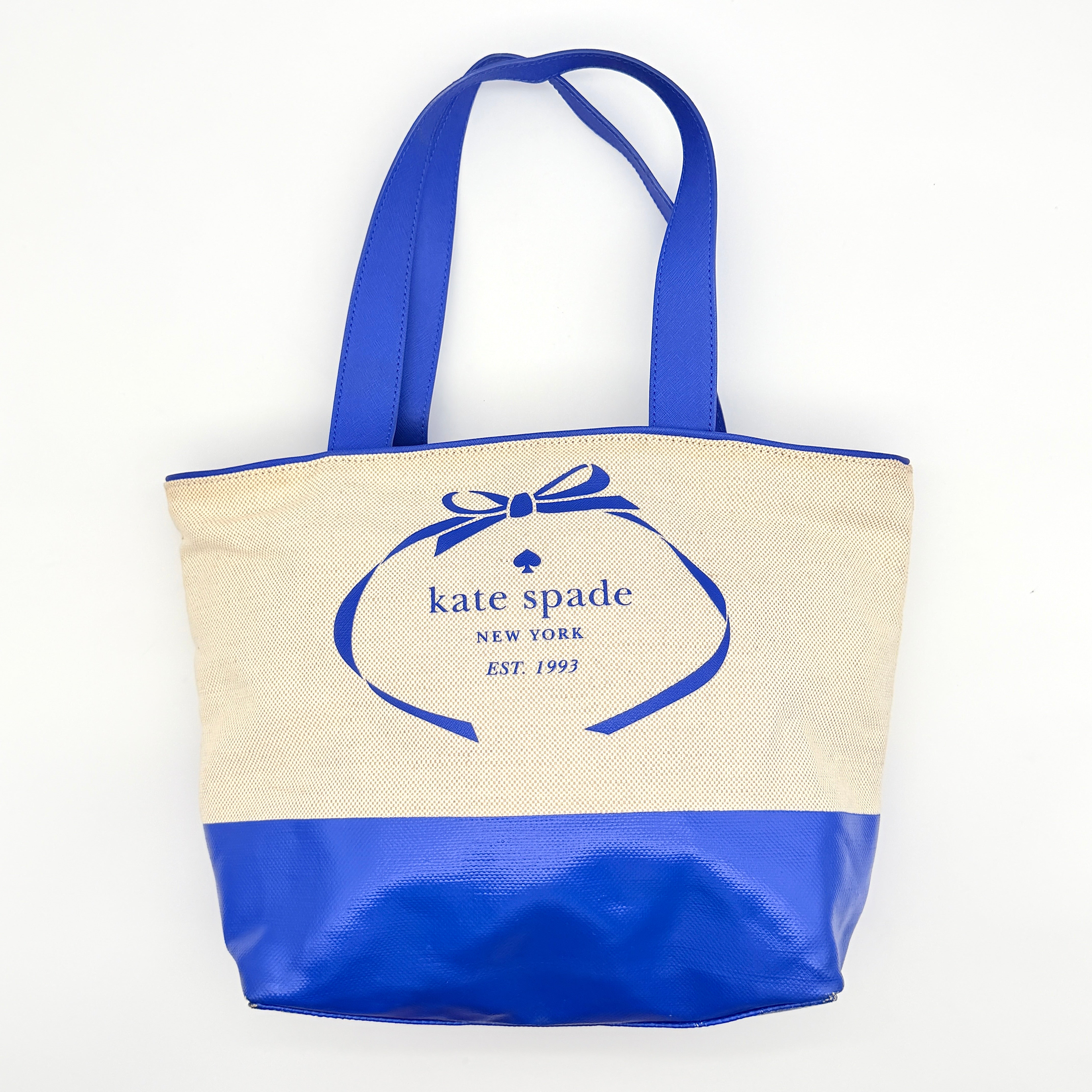 Kate Spade New York Heritage Spade Logo Tote Blue/Cream